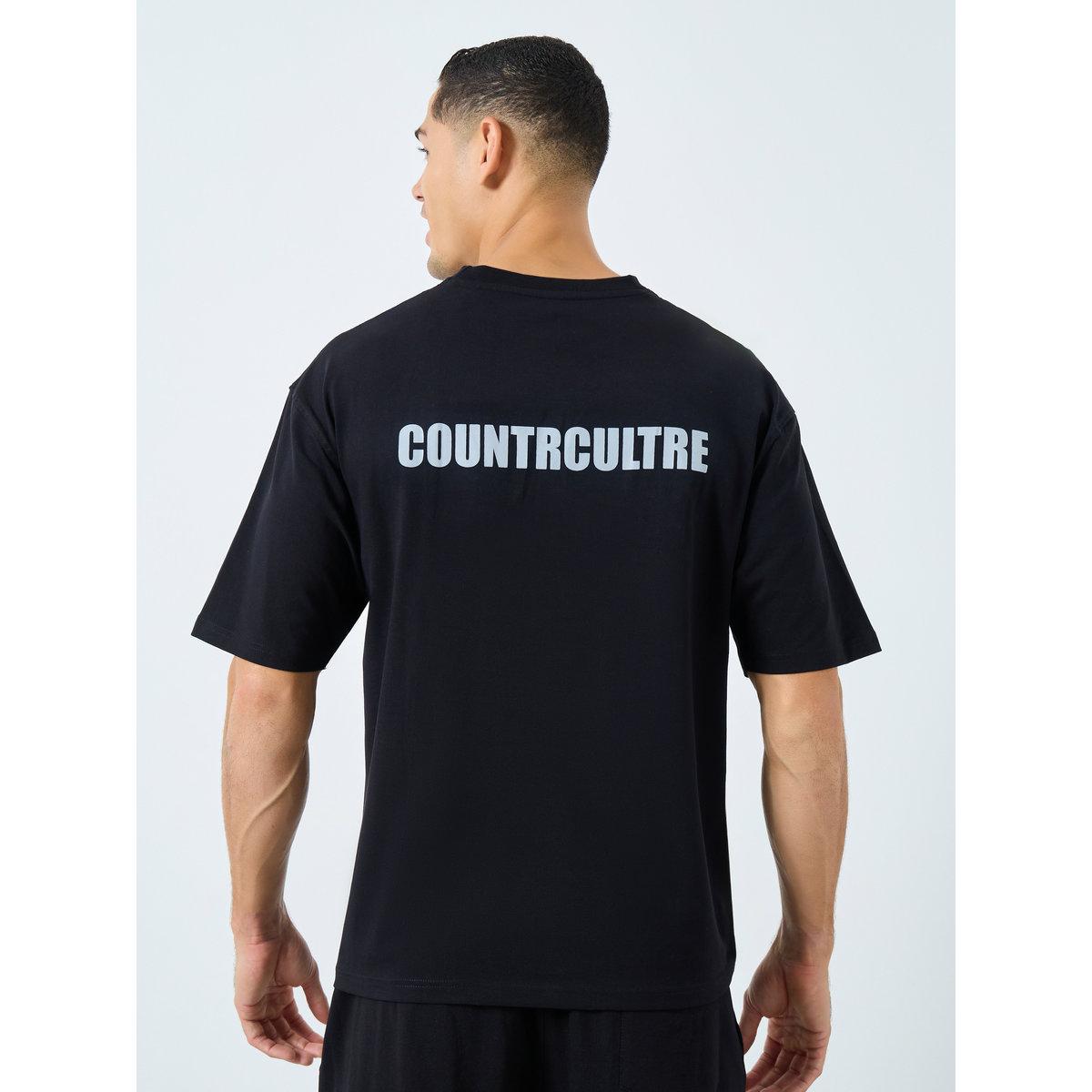 Styli Men Black Oversized Slogan Print T-Shirt-men-clothing-tshirtsandpolos-tshirts-image-5