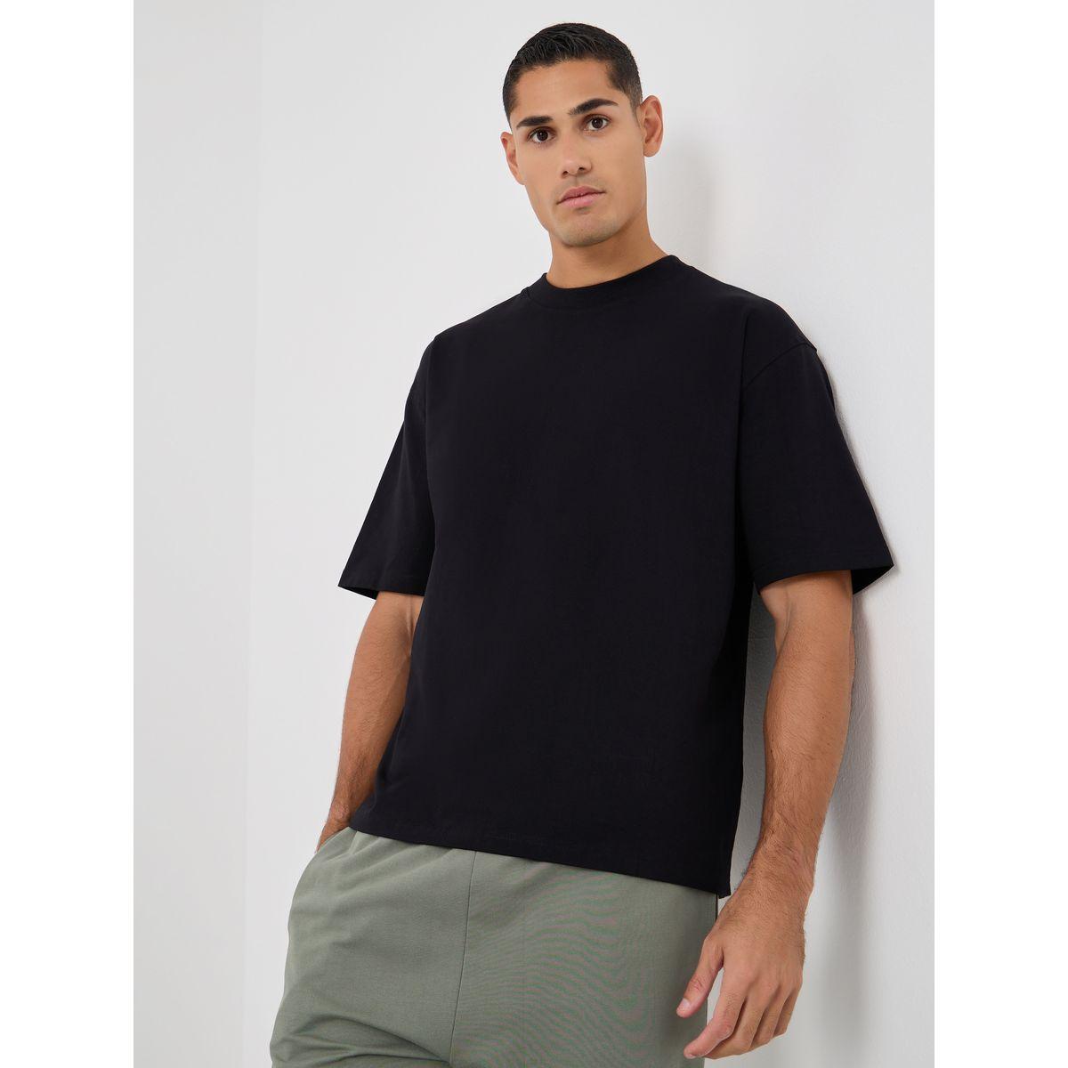 Styli Solid Oversized Round Neck T-Shirt-men-clothing-tshirtsandpolos-tshirts-image-1