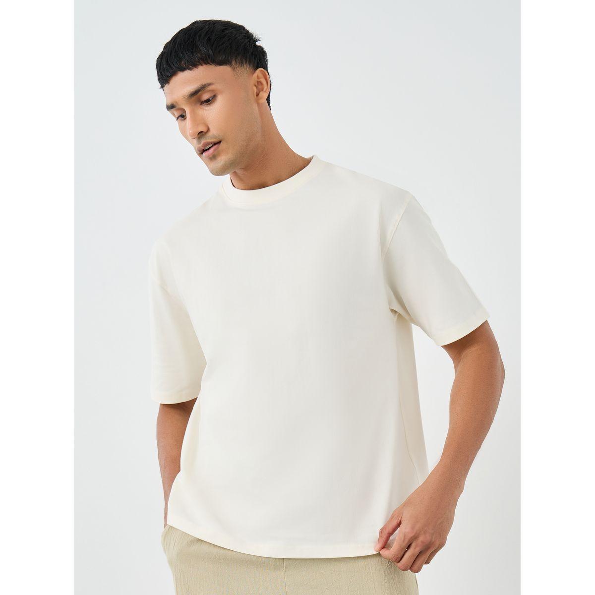 Styli Solid Oversized Crew Neck T-Shirt-men-clothing-tshirtsandpolos-tshirts-image-1