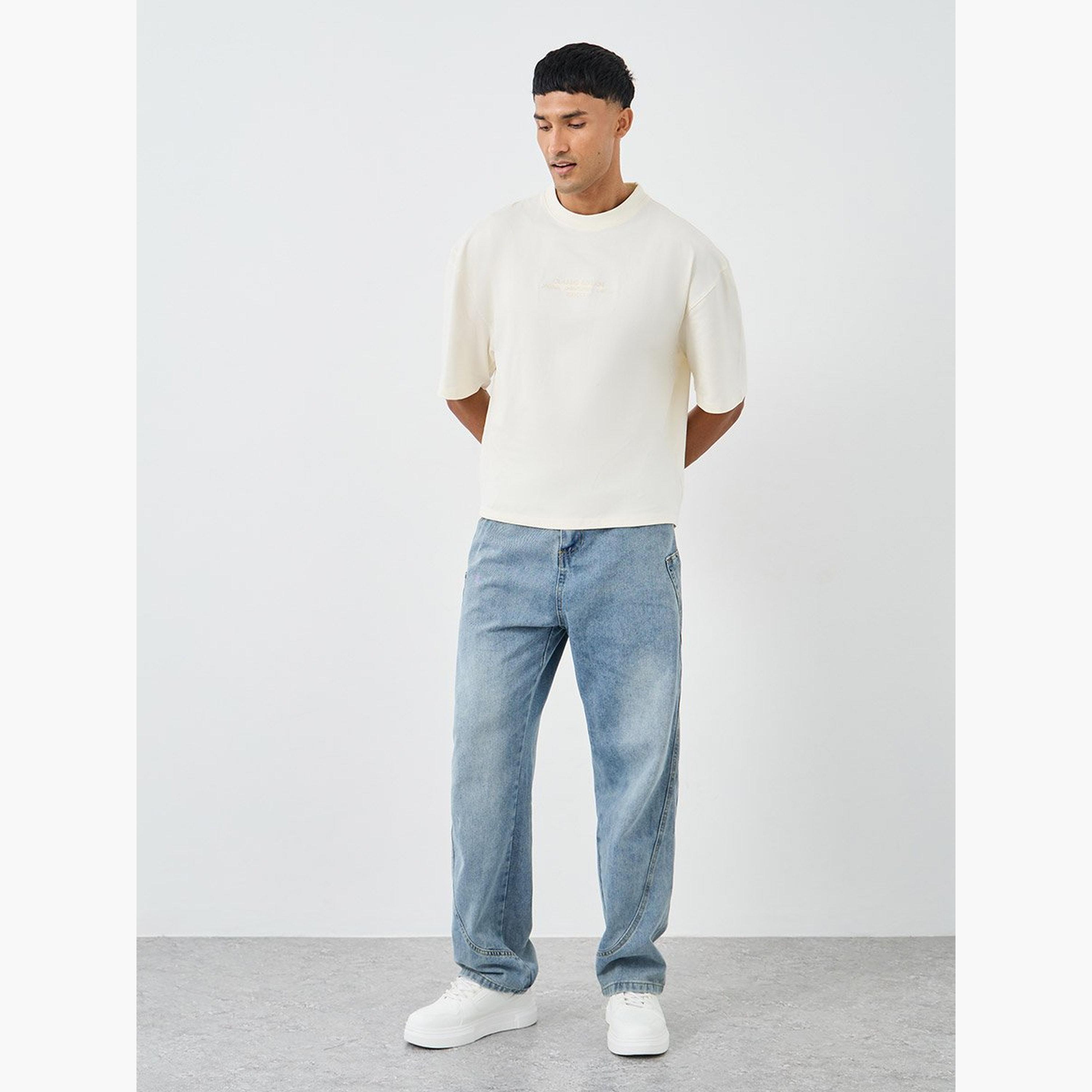 Styli Embroidered Dropped Shoulder Crop Boxy Fit T-Shirt-men-clothing-tshirtsandpolos-tshirts-image-2
