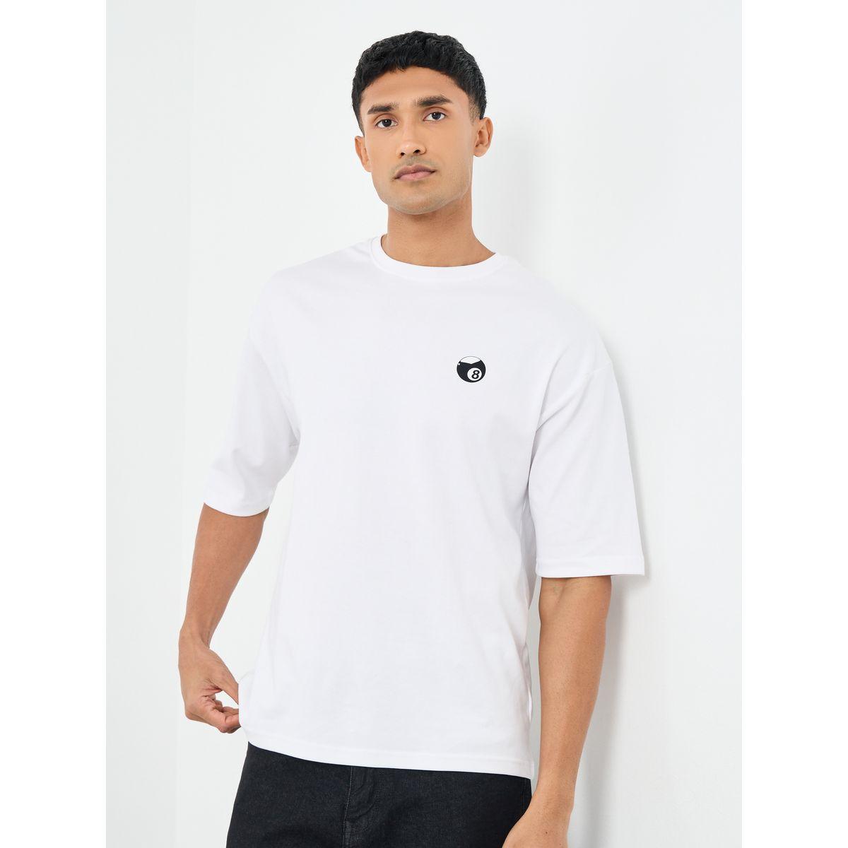 Styli Men White Graphic Print Oversized T-Shirt-men-clothing-tshirtsandpolos-tshirts-image-1