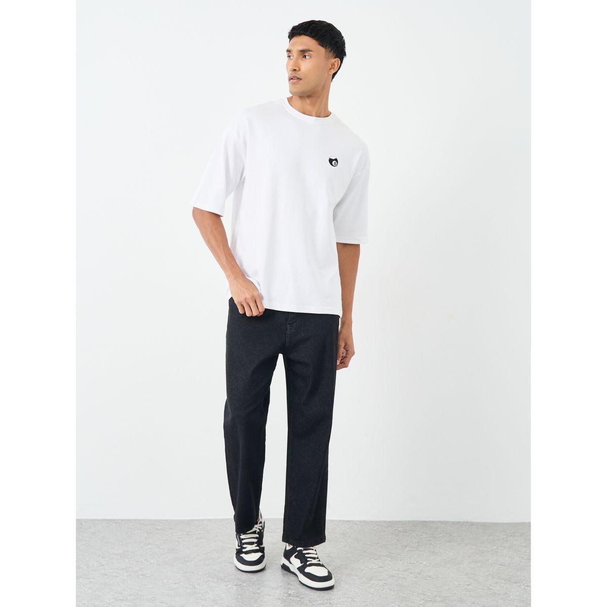 Styli Men White Graphic Print Oversized T-Shirt-men-clothing-tshirtsandpolos-tshirts-image-2