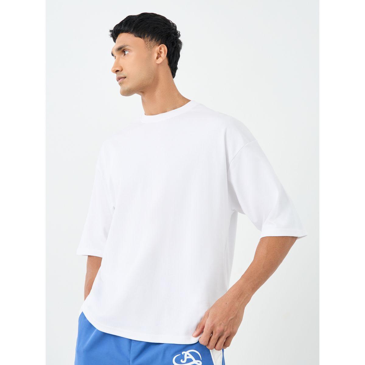 Styli Men White Floral Graphic Print Boxy T-Shirt-men-clothing-tshirtsandpolos-tshirts-image-3