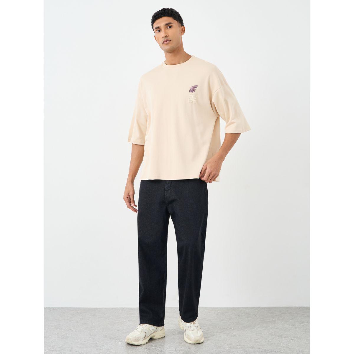 Styli Men Off White Graphic Print Boxy Fit T-Shirt-men-clothing-tshirtsandpolos-tshirts-image-2