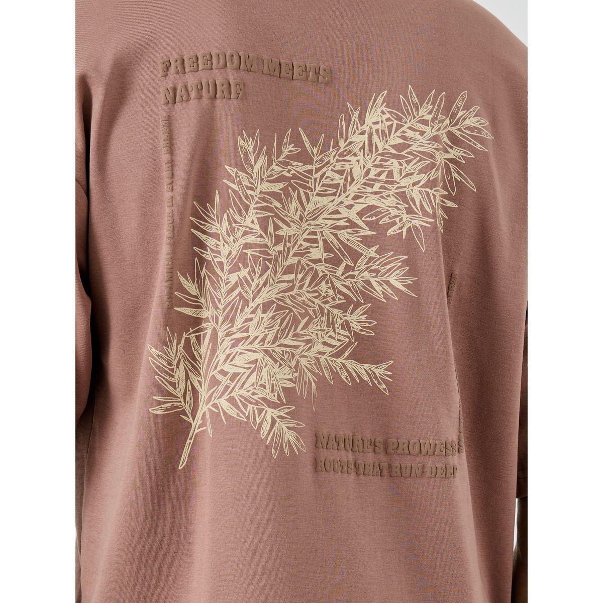 Styli Men Brown Graphic Print Boxy Fit T-Shirt-men-clothing-tshirtsandpolos-tshirts-image-4