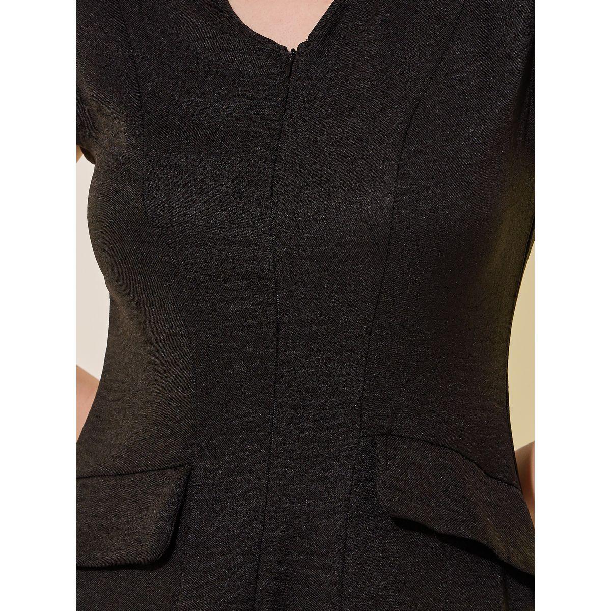 Styli Solid Sleeveless V Neck A-Line Maxi Dress-women-clothing-dresses-image-4