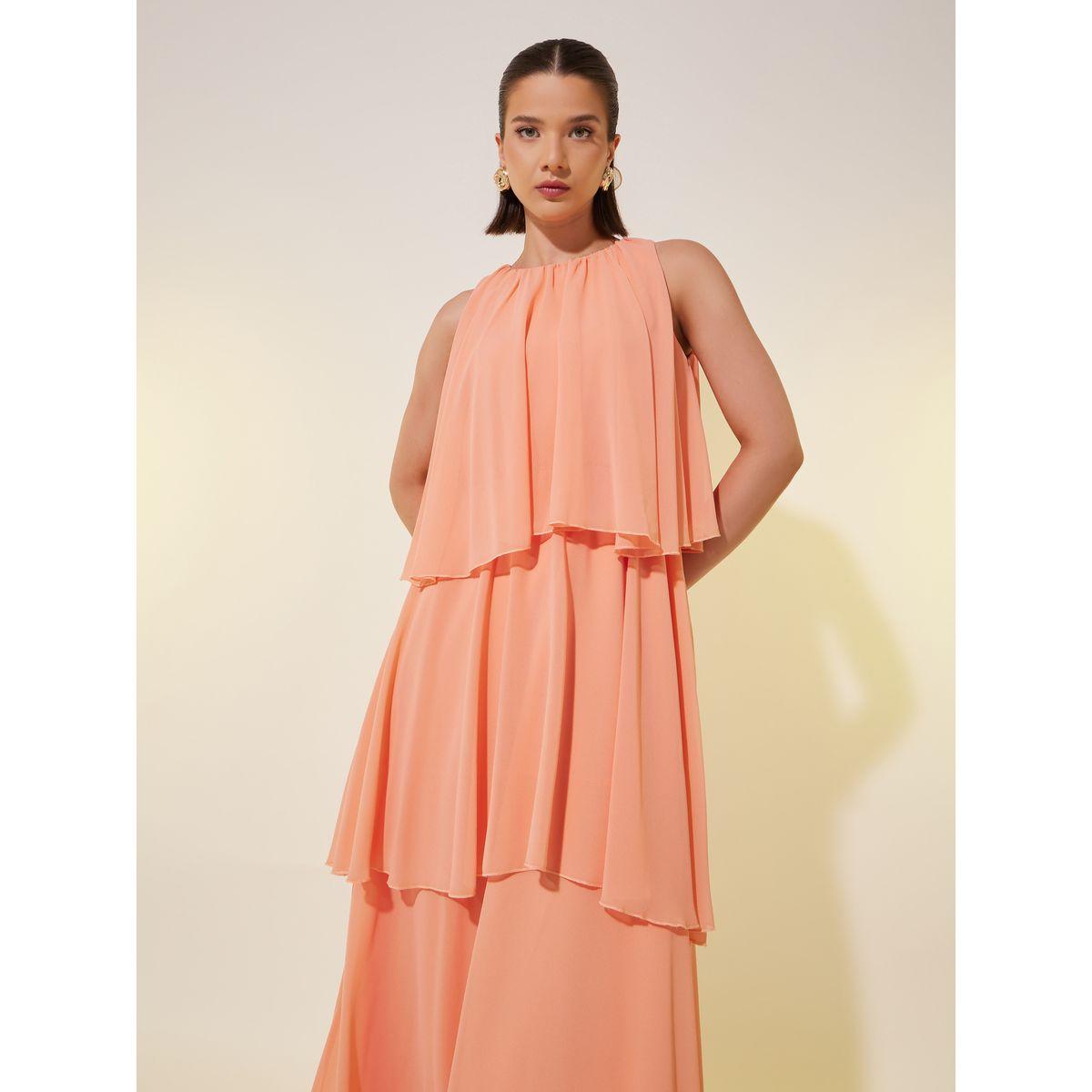 Styli Solid Sleeveless Tiered Maxi Dress-women-clothing-dresses-image-4