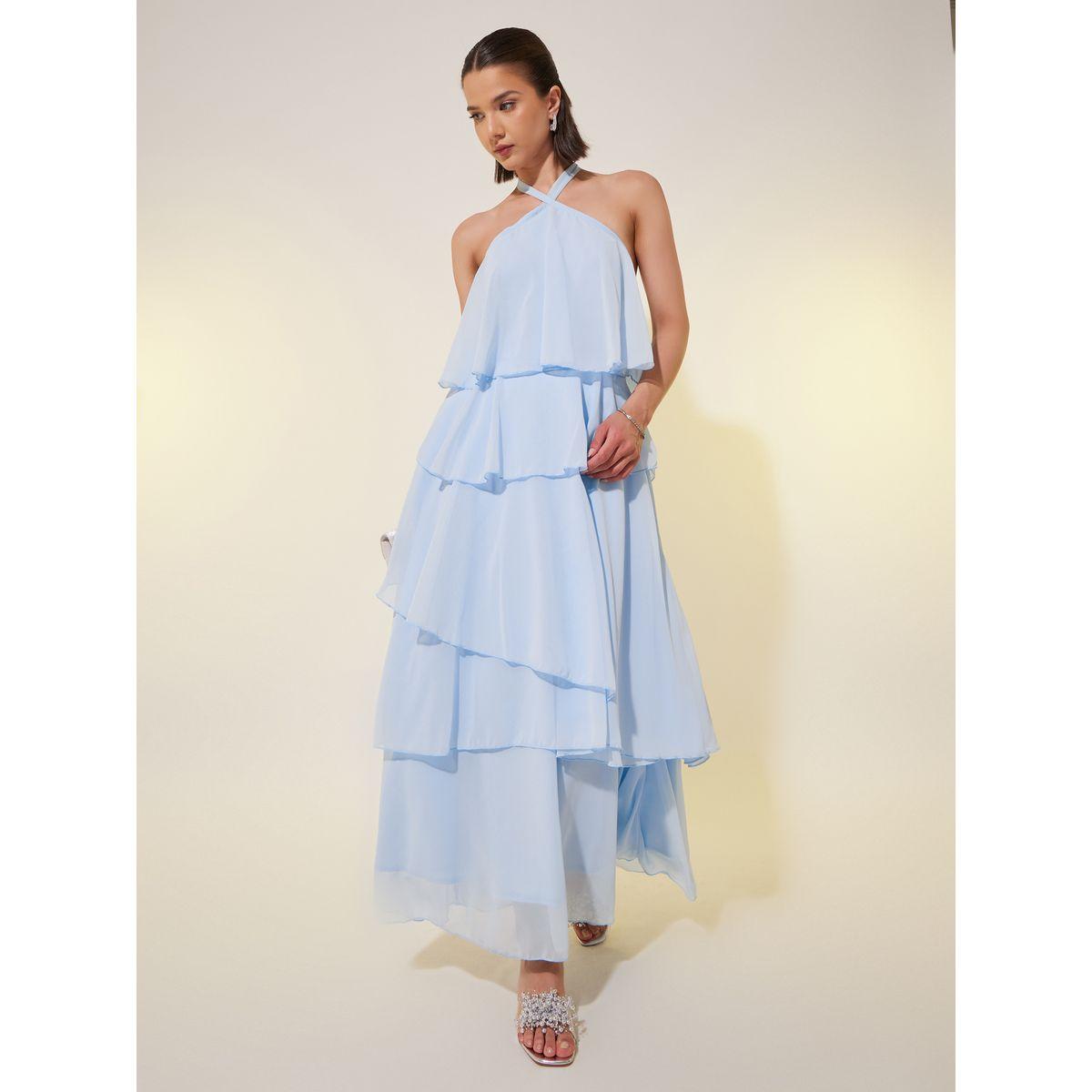 فستان طويل بلا أكمام مع ياقة هولتر-women-clothing-dresses-image-1
