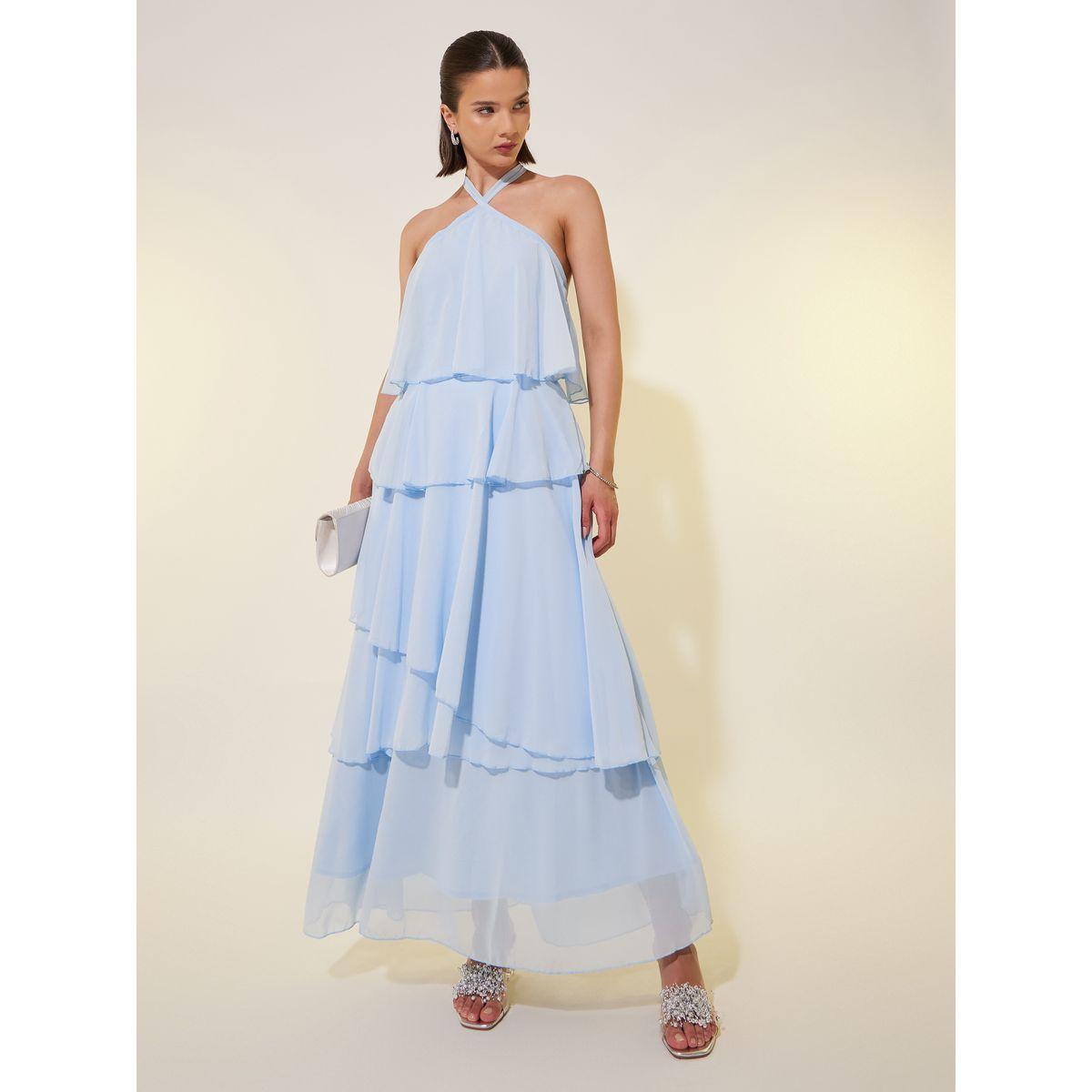 فستان طويل بلا أكمام مع ياقة هولتر-women-clothing-dresses-image-2