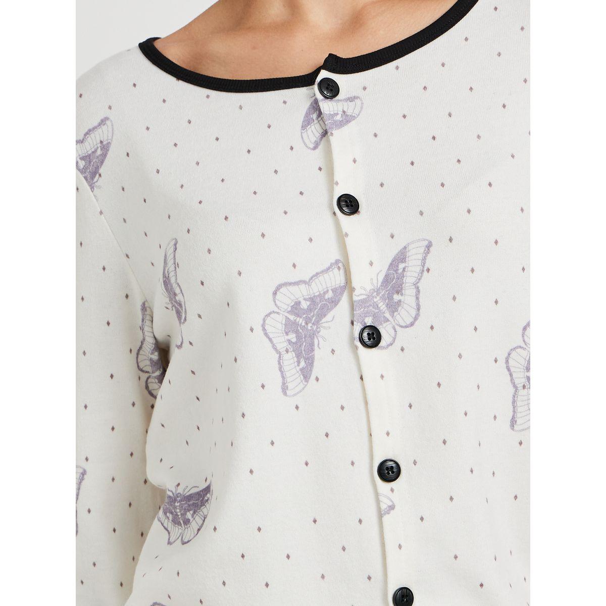 طقم بيجاما من بنطال وبلوزة بطبعات فراشة وأكمام طويلة-women-clothing-nightwear-pyjamas-longsets-image-3