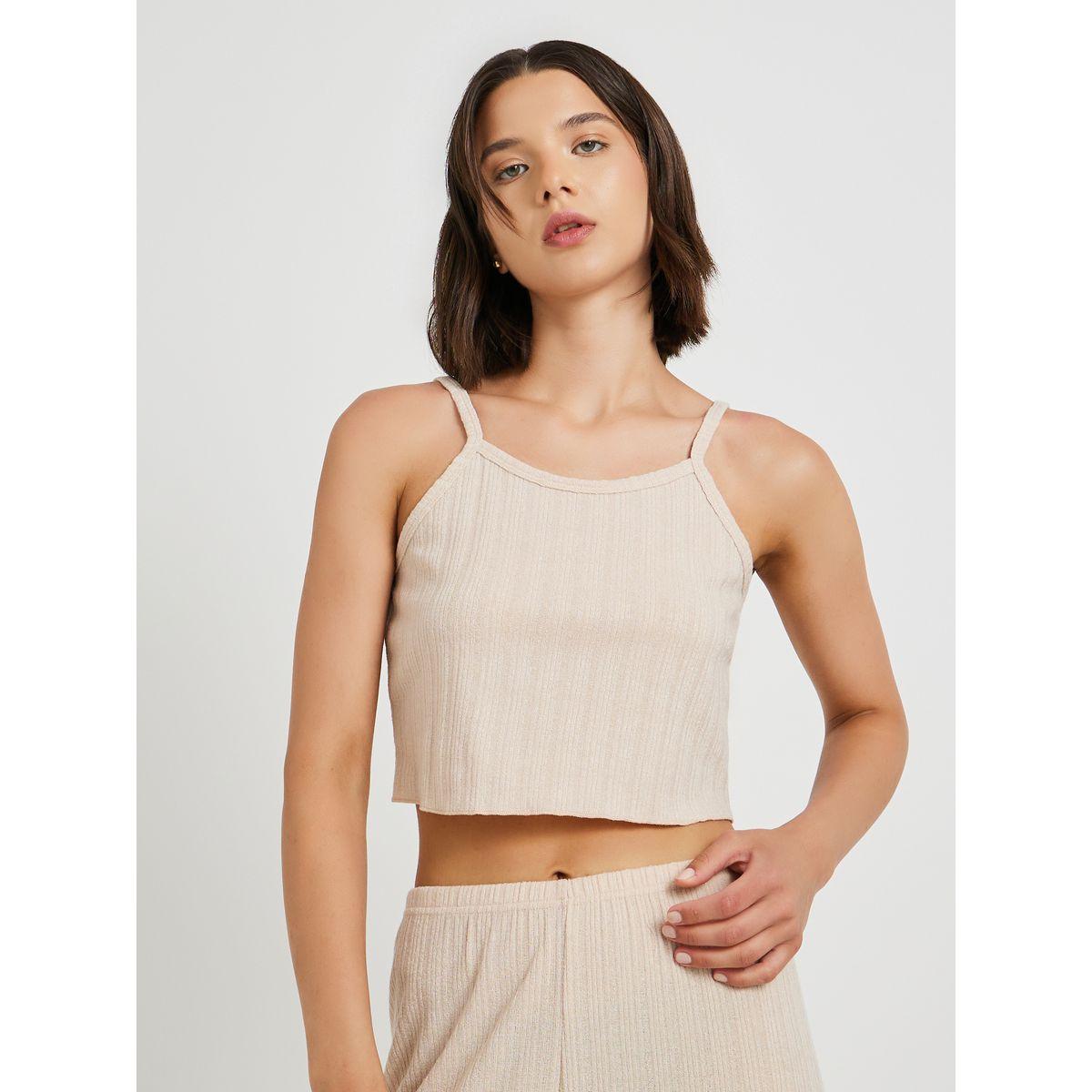 Styli Solid Rib Strappy Cami and Pyjama Set-women-clothing-nightwear-pyjamas-longsets-image-3