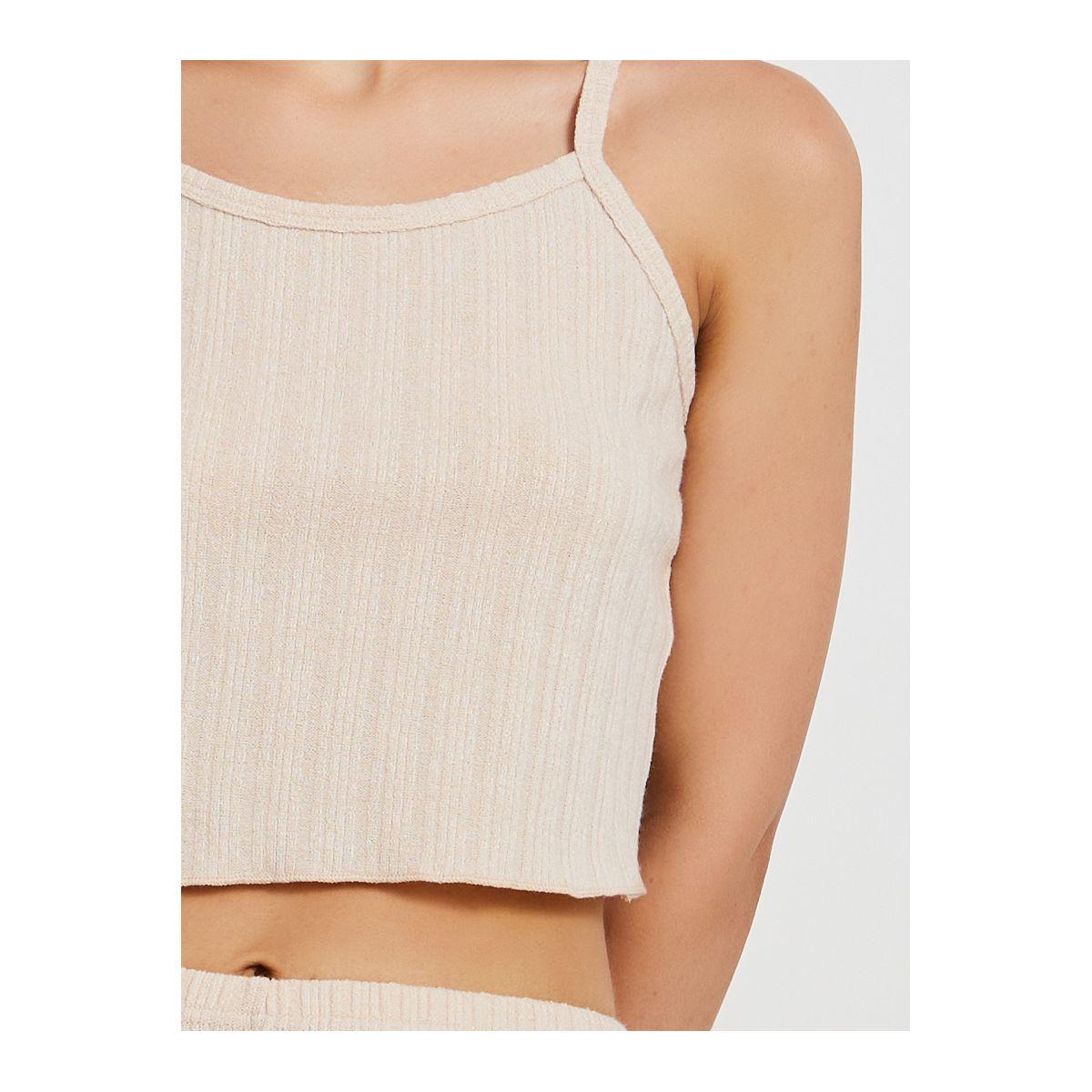 Styli Solid Rib Strappy Cami and Pyjama Set-women-clothing-nightwear-pyjamas-longsets-image-4