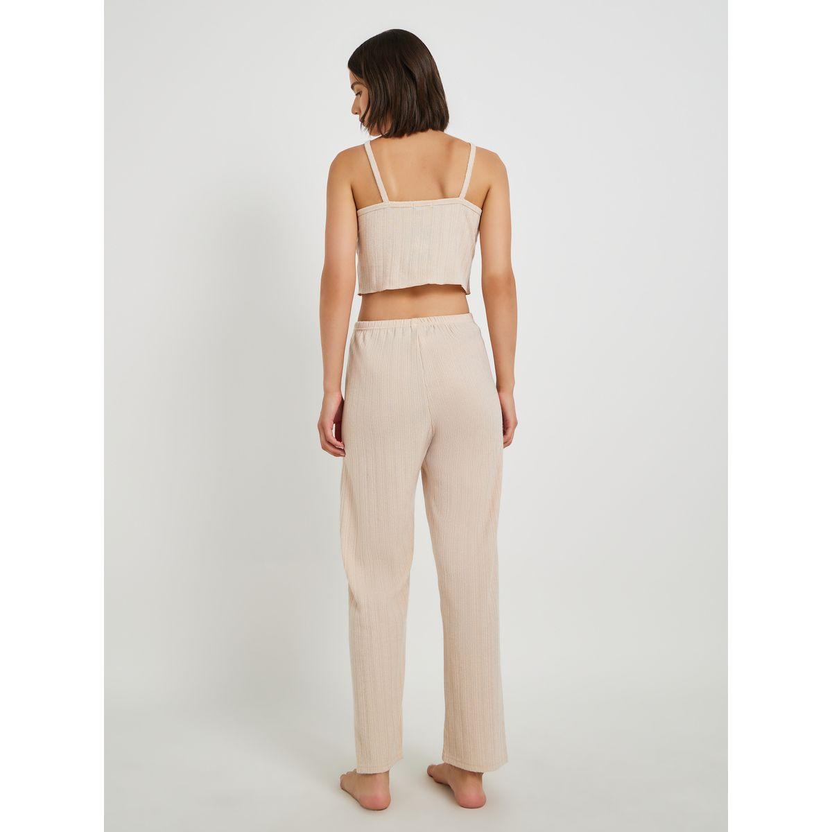 Styli Solid Rib Strappy Cami and Pyjama Set-women-clothing-nightwear-pyjamas-longsets-image-5