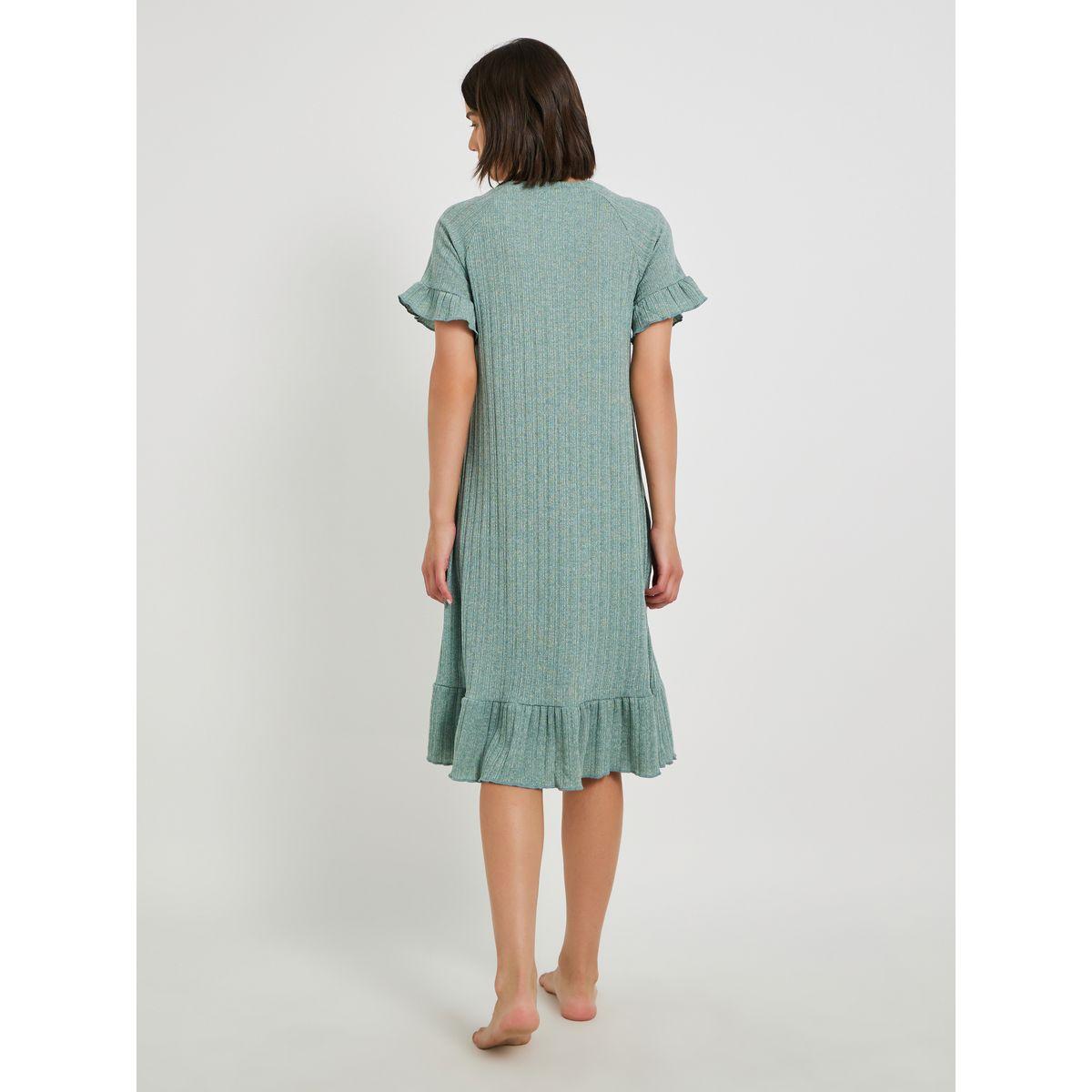 قميص نوم مضلع بتفاصيل كشكش-women-clothing-nightwear-nighties-image-4