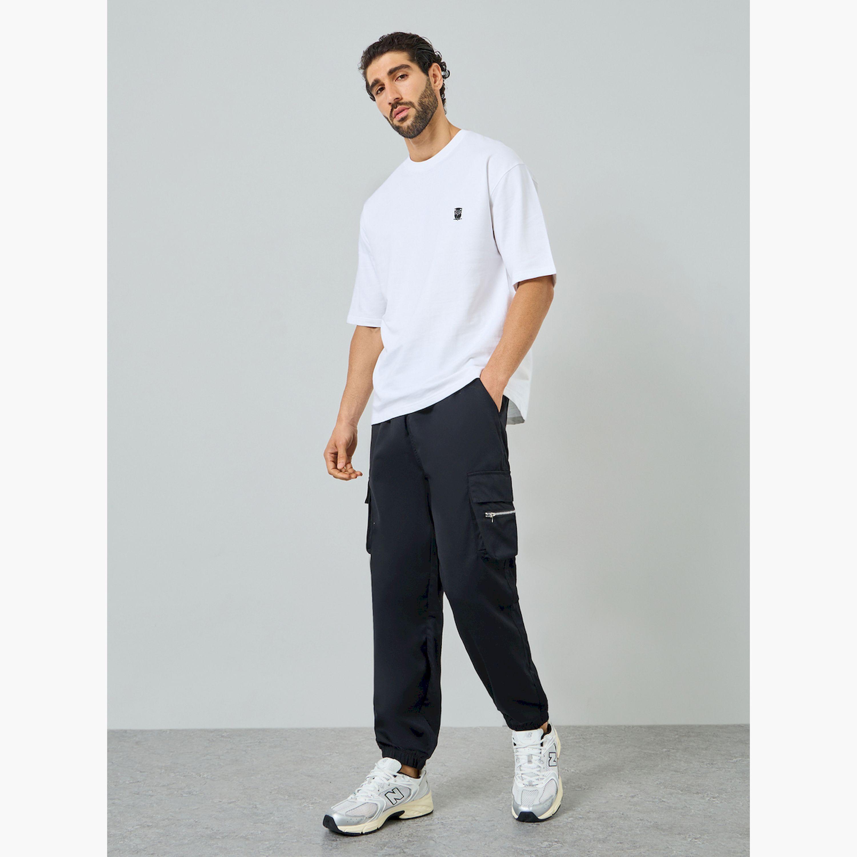 Styli Men White Contrast Embroidery Logo T-Shirt-men-clothing-tshirtsandpolos-tshirts-image-3