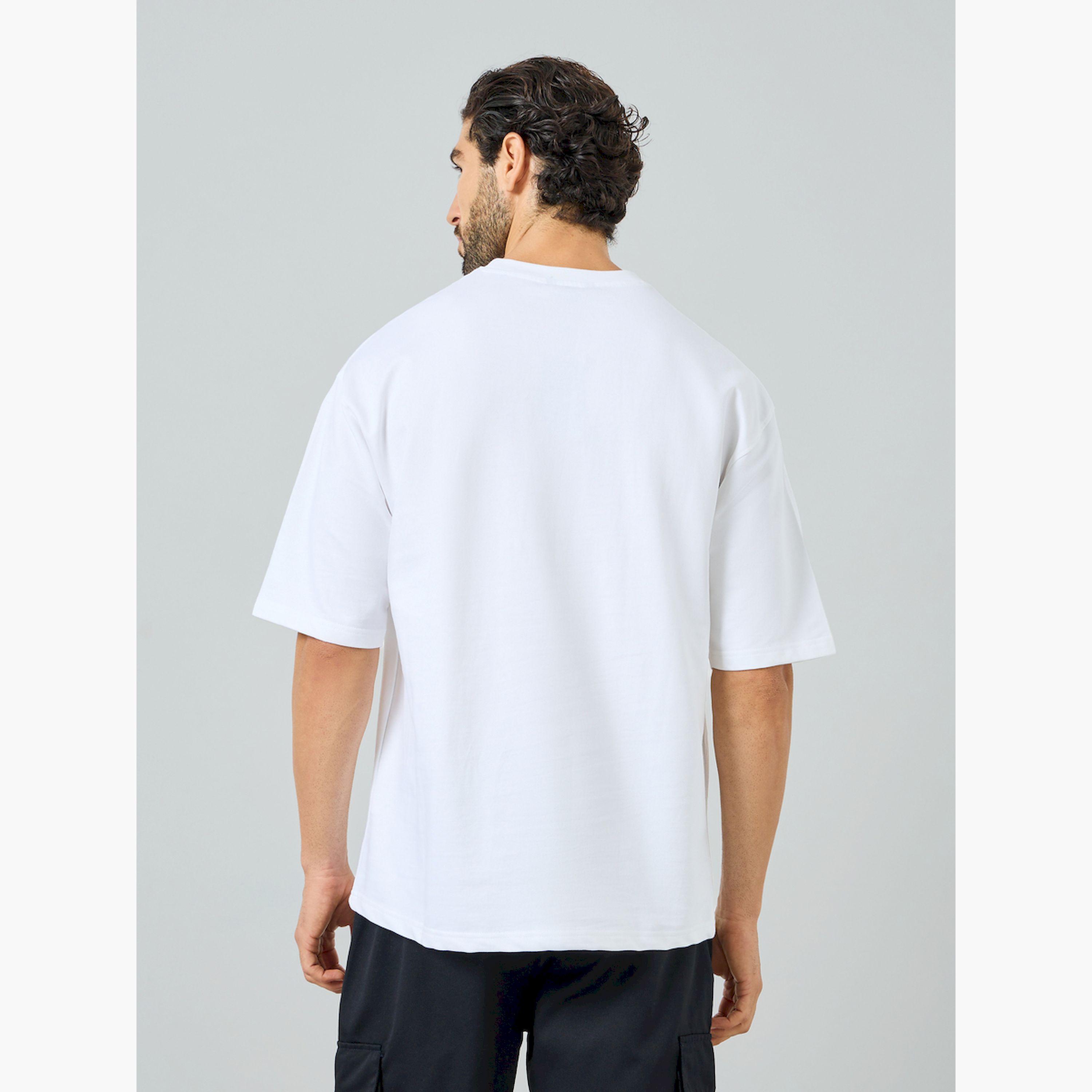 Styli Men White Contrast Embroidery Logo T-Shirt-men-clothing-tshirtsandpolos-tshirts-image-4