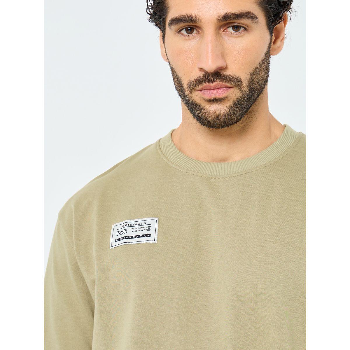 Styli Badge Oversized T-Shirt and Elasticated Joggers Co-Ords-men-clothing-coordsets-image-3