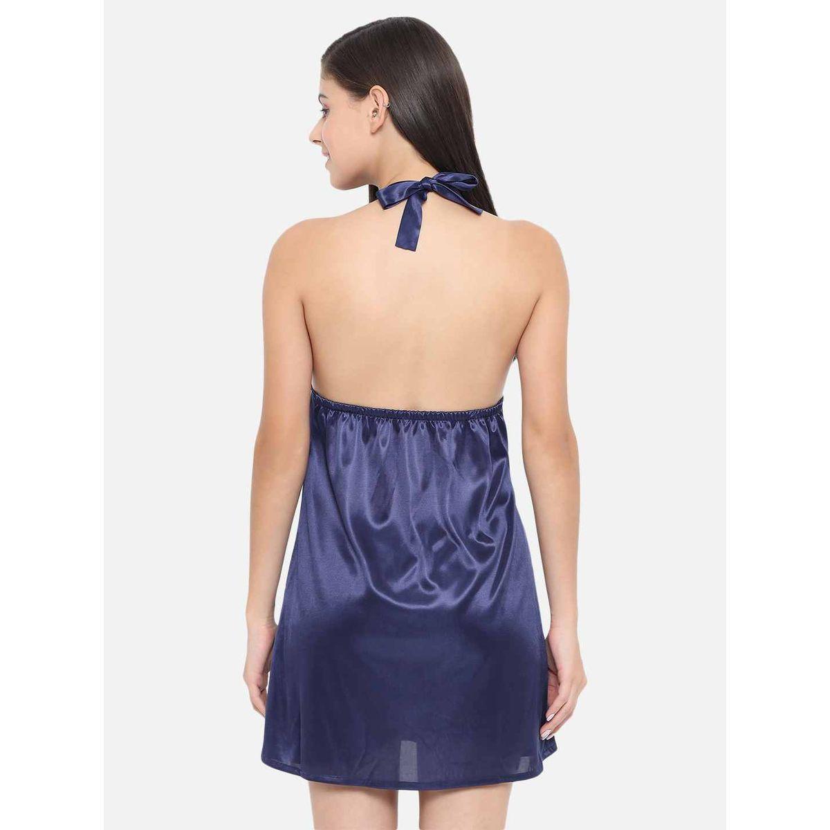 بيبي دول سادة بياقة هولتر وربطة فيونكة-women-clothing-lingerie-babydollsandbodysuits-image-8