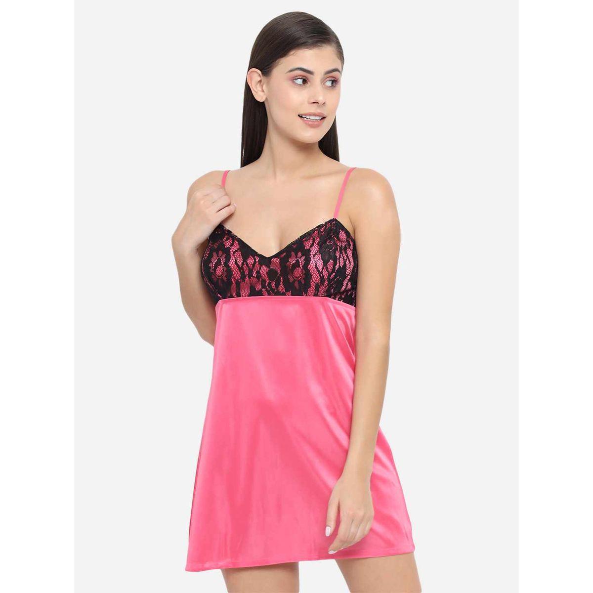 KLAMOTTEN Lace Insert V Neck Strappy Babydoll-women-clothing-lingerie-babydollsandbodysuits-image-2