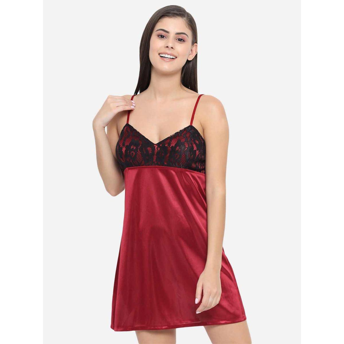 بيبي دول بتفاصيل دانتيل وأربطة-women-clothing-lingerie-babydollsandbodysuits-image-2