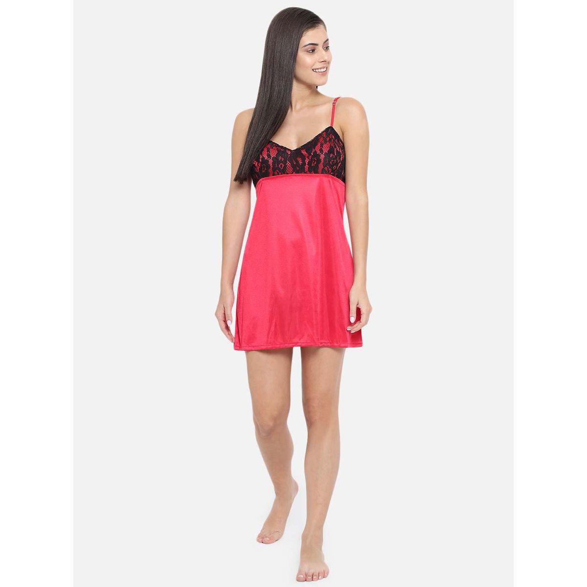 KLAMOTTEN Lace Insert V Neck Strappy Babydoll-women-clothing-lingerie-babydollsandbodysuits-image-2