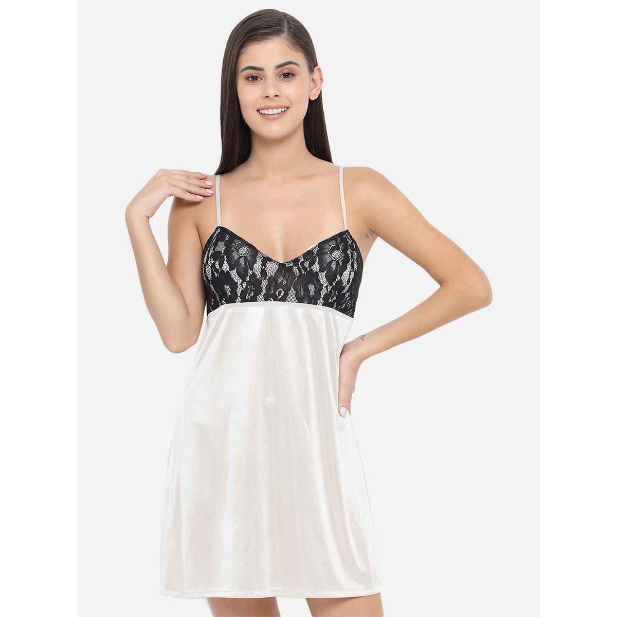 KLAMOTTEN Lace Insert V Neck Strappy Babydoll-women-clothing-lingerie-babydollsandbodysuits-image-1