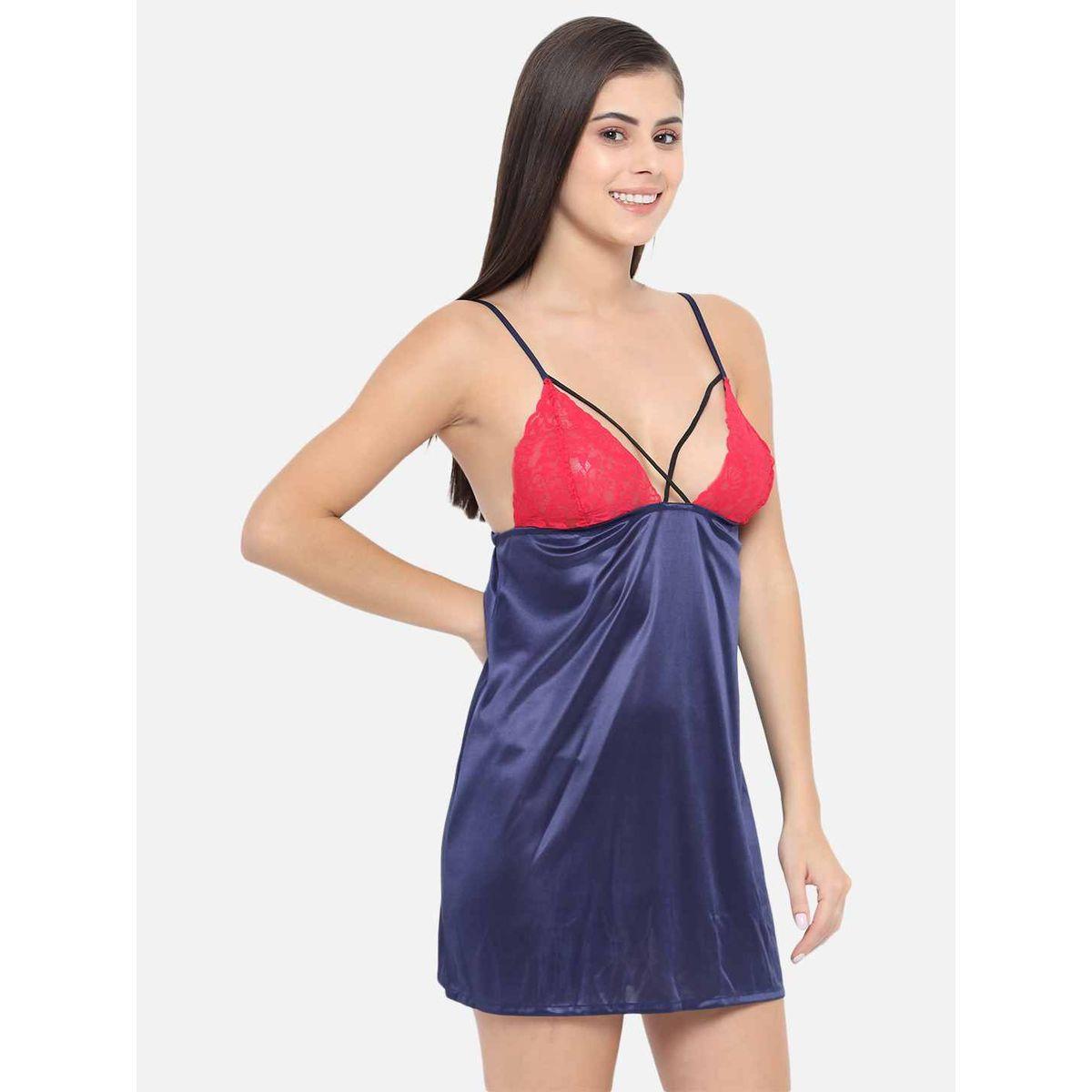 KLAMOTTEN Lace Insert V Neck Strappy Babydoll-women-clothing-lingerie-babydollsandbodysuits-image-3