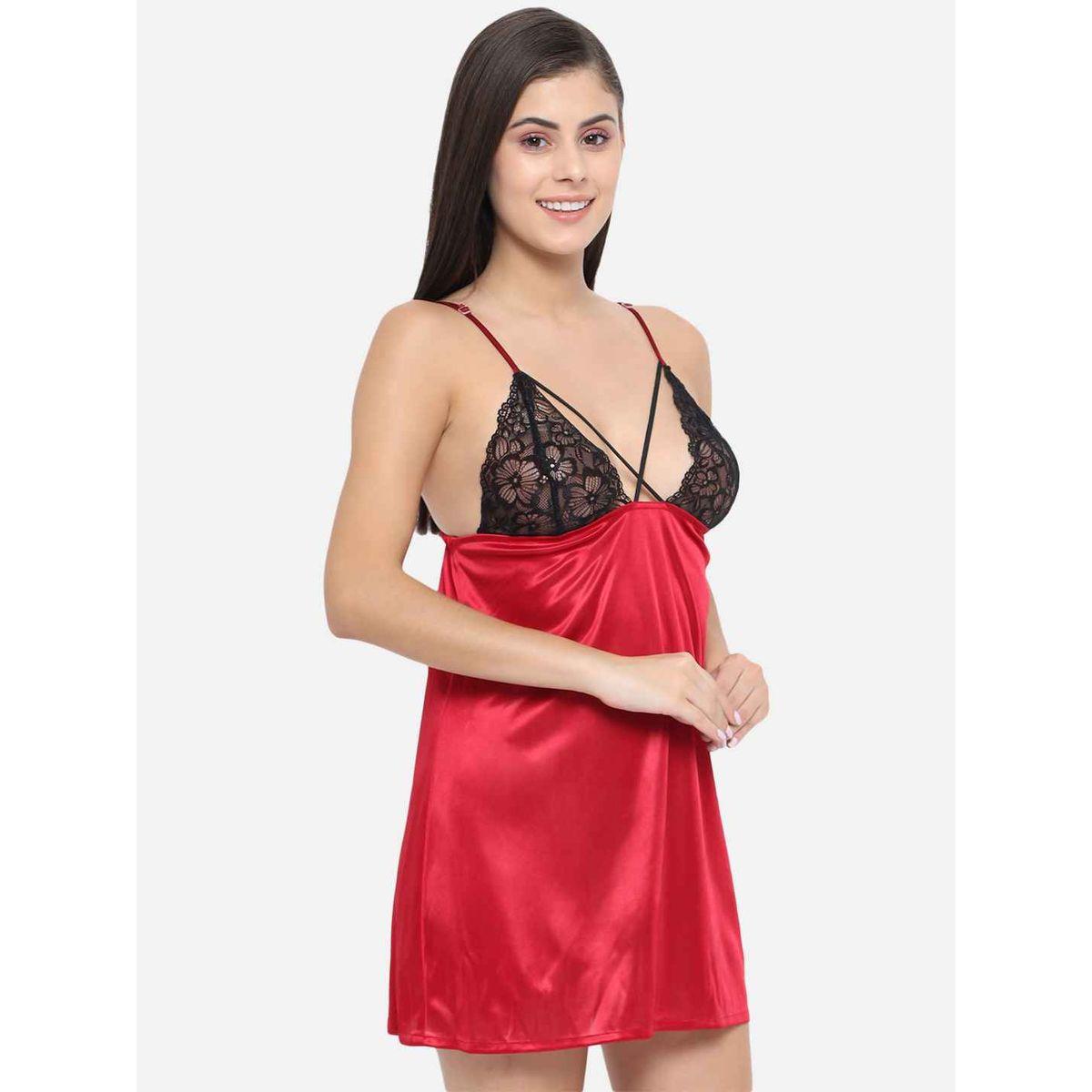 KLAMOTTEN Lace Insert V Neck Strappy Babydoll-women-clothing-lingerie-babydollsandbodysuits-image-6