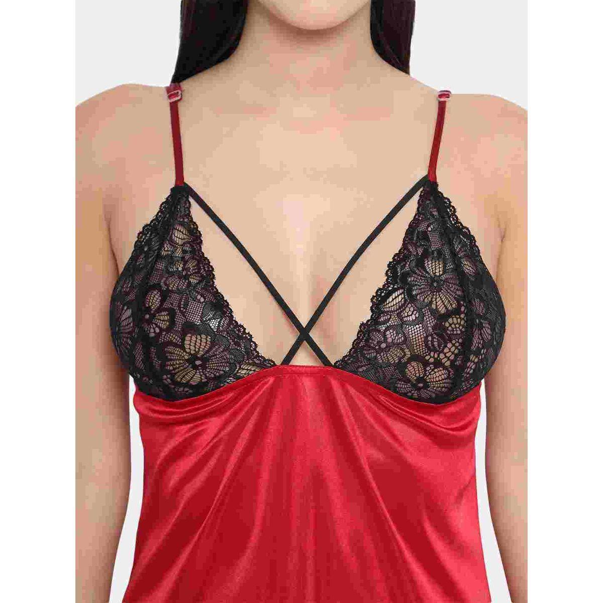 بيبي دول بتفاصيل دانتيل وأربطة-women-clothing-lingerie-babydollsandbodysuits-image-7