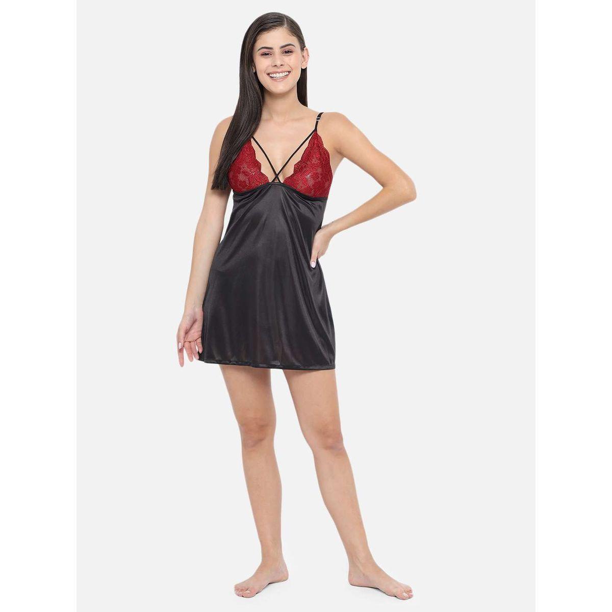 KLAMOTTEN Lace Insert V Neck Strappy Babydoll-women-clothing-lingerie-babydollsandbodysuits-image-8