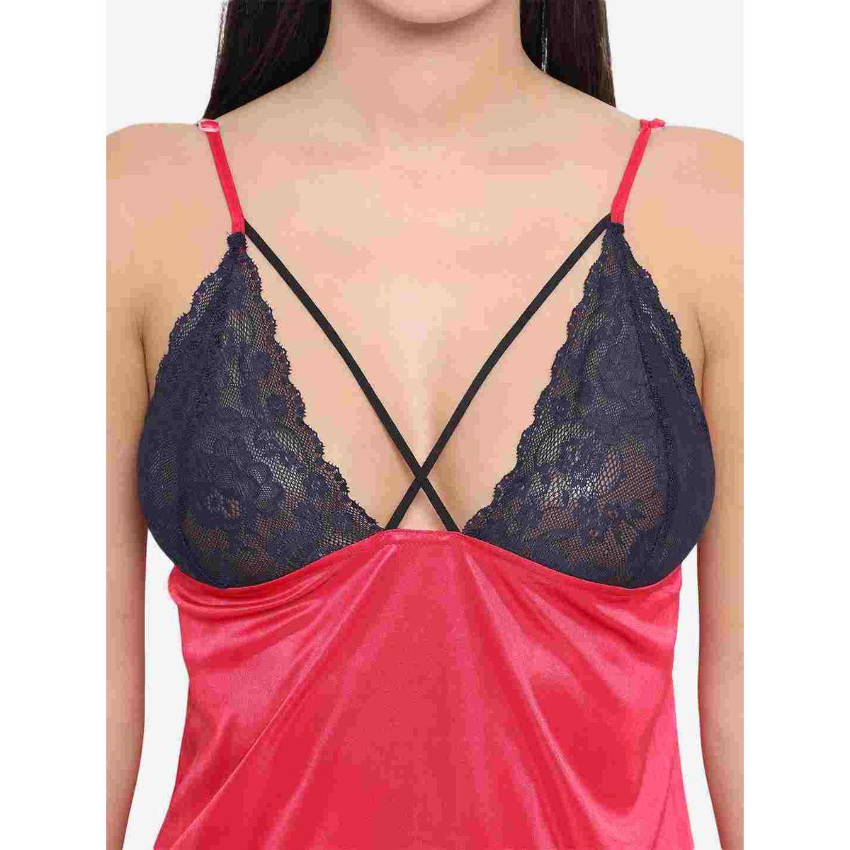 KLAMOTTEN Lace Insert V Neck Strappy Babydoll-women-clothing-lingerie-babydollsandbodysuits-image-5