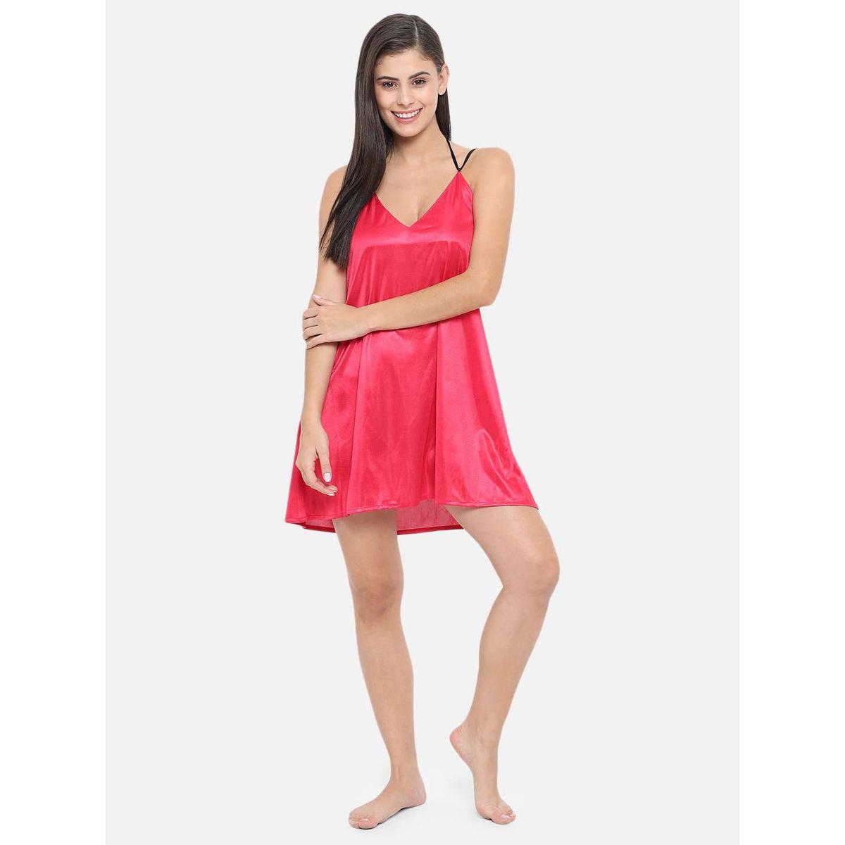 بيبي دول سادة ساتان مع أربطة-women-clothing-lingerie-babydollsandbodysuits-image-6