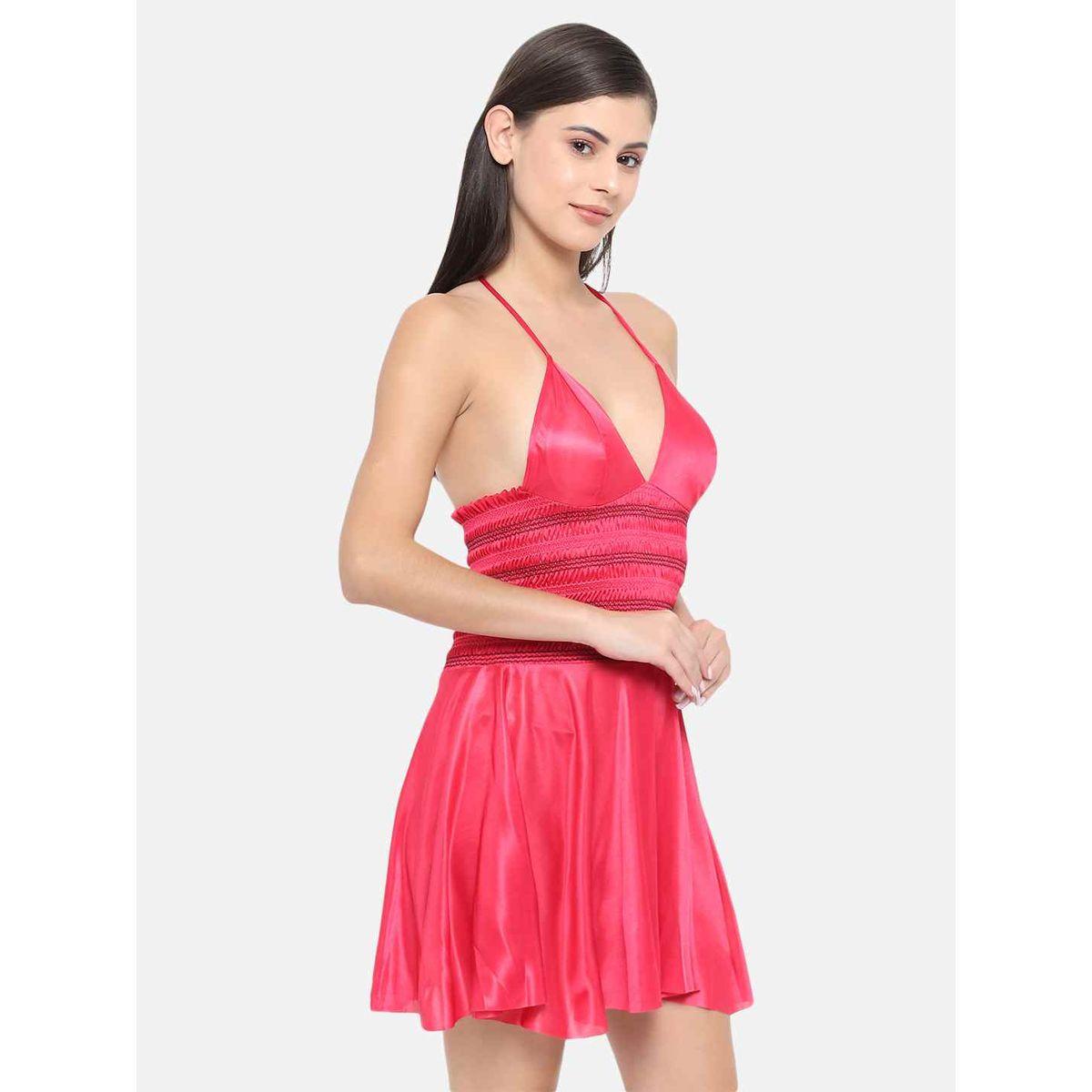 بيبي دول ساتان بياقة هولتر-women-clothing-lingerie-babydollsandbodysuits-image-5