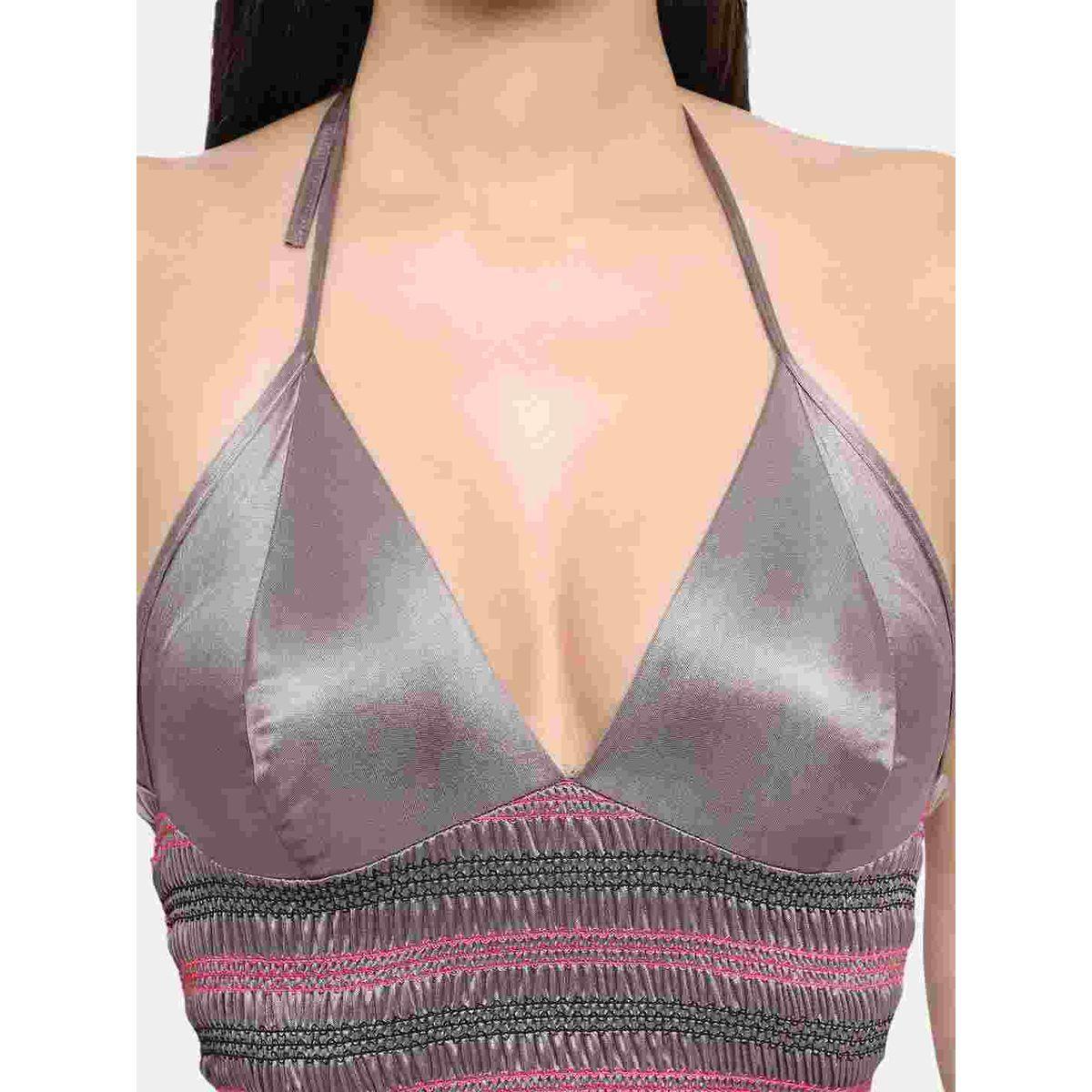 KLAMOTTEN Shirred Halter Neck Satin Babydoll-women-clothing-lingerie-babydollsandbodysuits-image-8