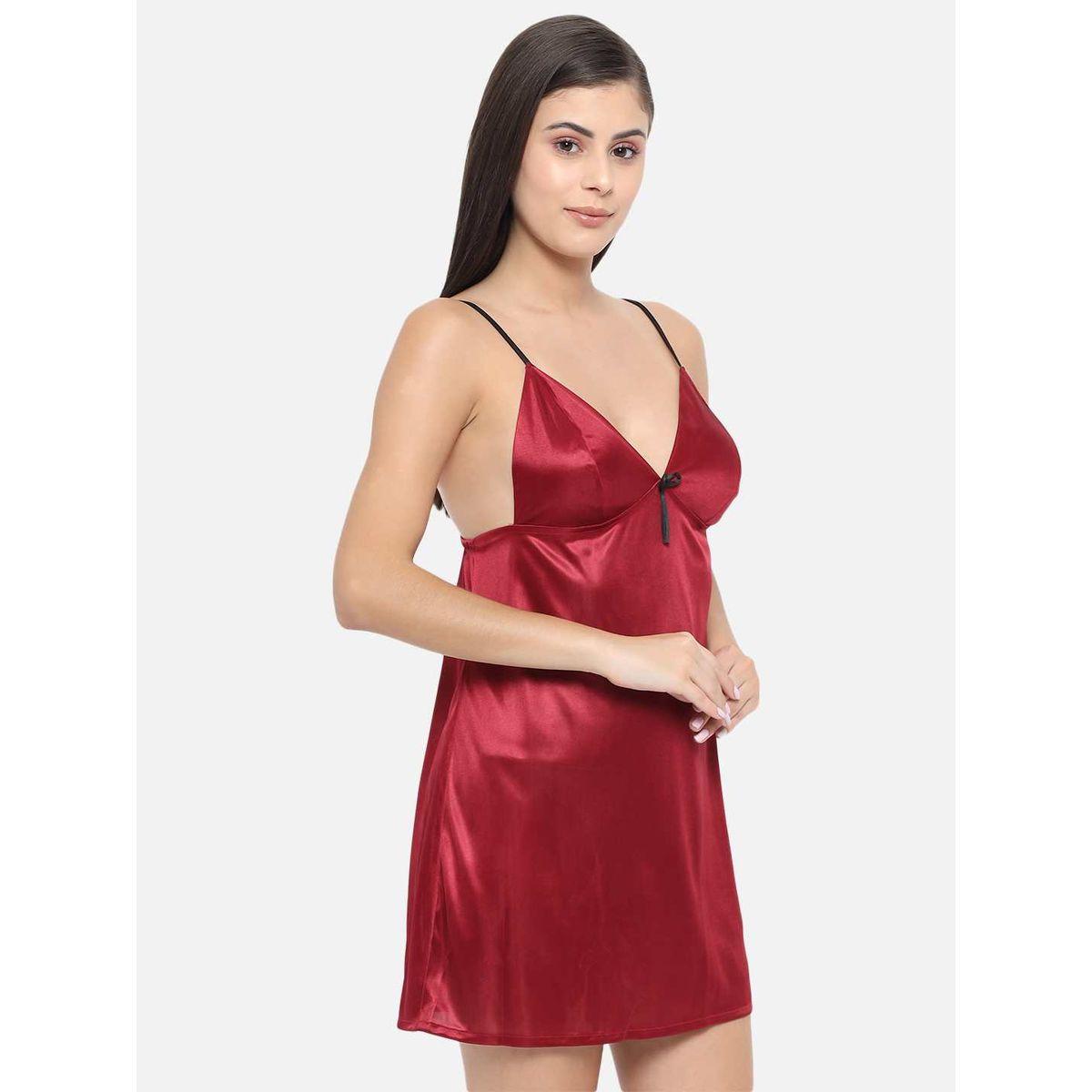 بيبي دول ساتان سادة بأربطة-women-clothing-lingerie-babydollsandbodysuits-image-6