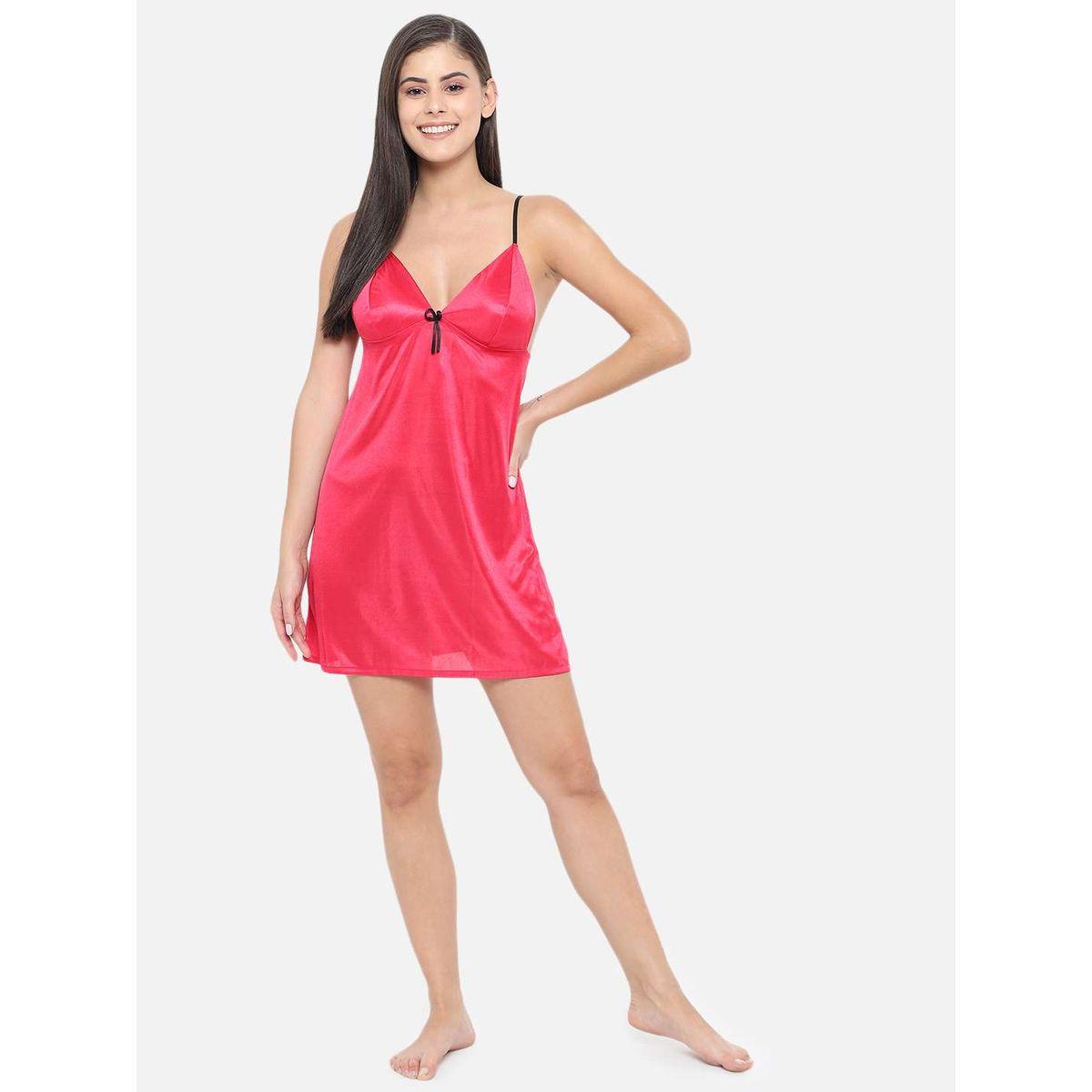 بيبي دول ساتان سادة بأربطة-women-clothing-lingerie-babydollsandbodysuits-image-1