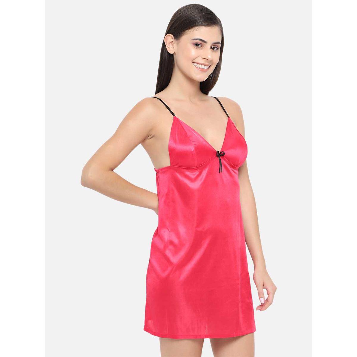 بيبي دول ساتان سادة بأربطة-women-clothing-lingerie-babydollsandbodysuits-image-4