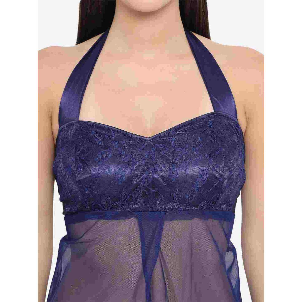KLAMOTTEN Lace Halter Neck Asymmetric Hem Babydoll-women-clothing-lingerie-babydollsandbodysuits-image-6