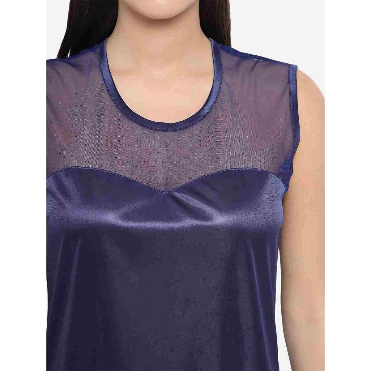 KLAMOTTEN Solid Illusion Neckline Satin Babydoll-women-clothing-lingerie-babydollsandbodysuits-image-7