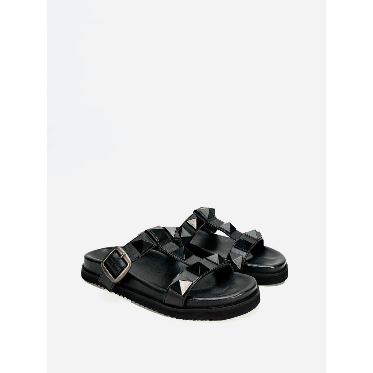 Heel Your Sole X Styli Pyramid Studded Slides with Buckle Detail-women-shoes-flipflopsandslides-image-3