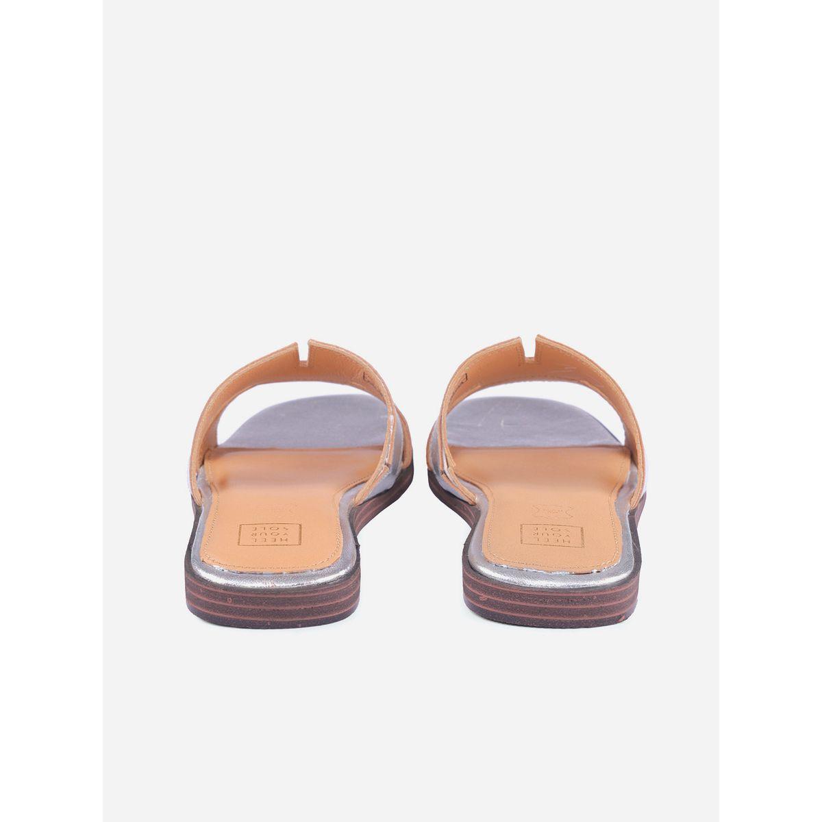 صندل فلات بمقدمة مفتوحة وتفاصيل براقة-women-shoes-sandals-flats-image-4