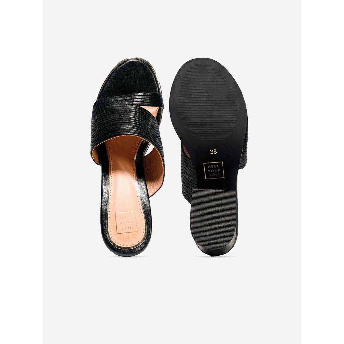 Heel Your Sole X Styli Striped Leather Block Heel Sandals-women-shoes-heels-image-5