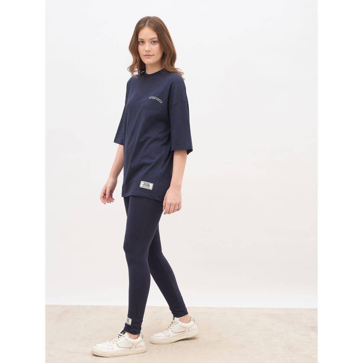 Styli Oversized Slogan T-Shirt and Leggings Co-Ords-women-clothing-coordsets-image-3
