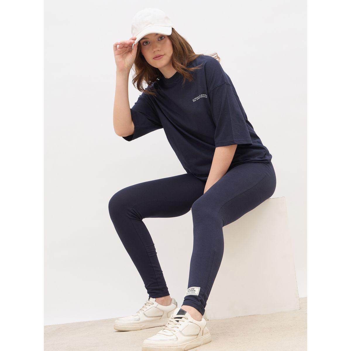 Styli Oversized Slogan T-Shirt and Leggings Co-Ords-women-clothing-coordsets-image-6