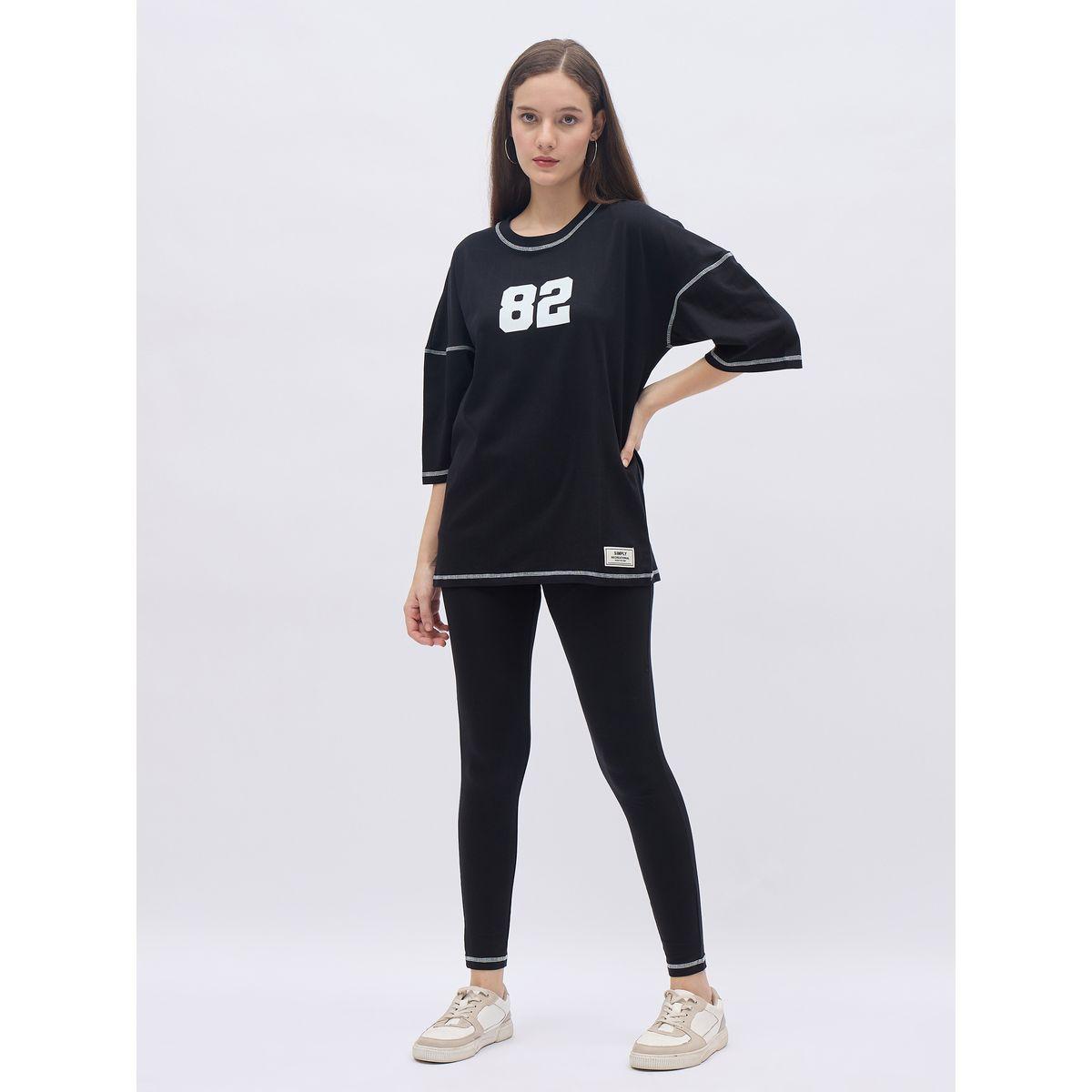 طقم منسق من ليقنز وتيشيرت فضفاض بطبعة جرافيك-women-clothing-coordsets-image-2