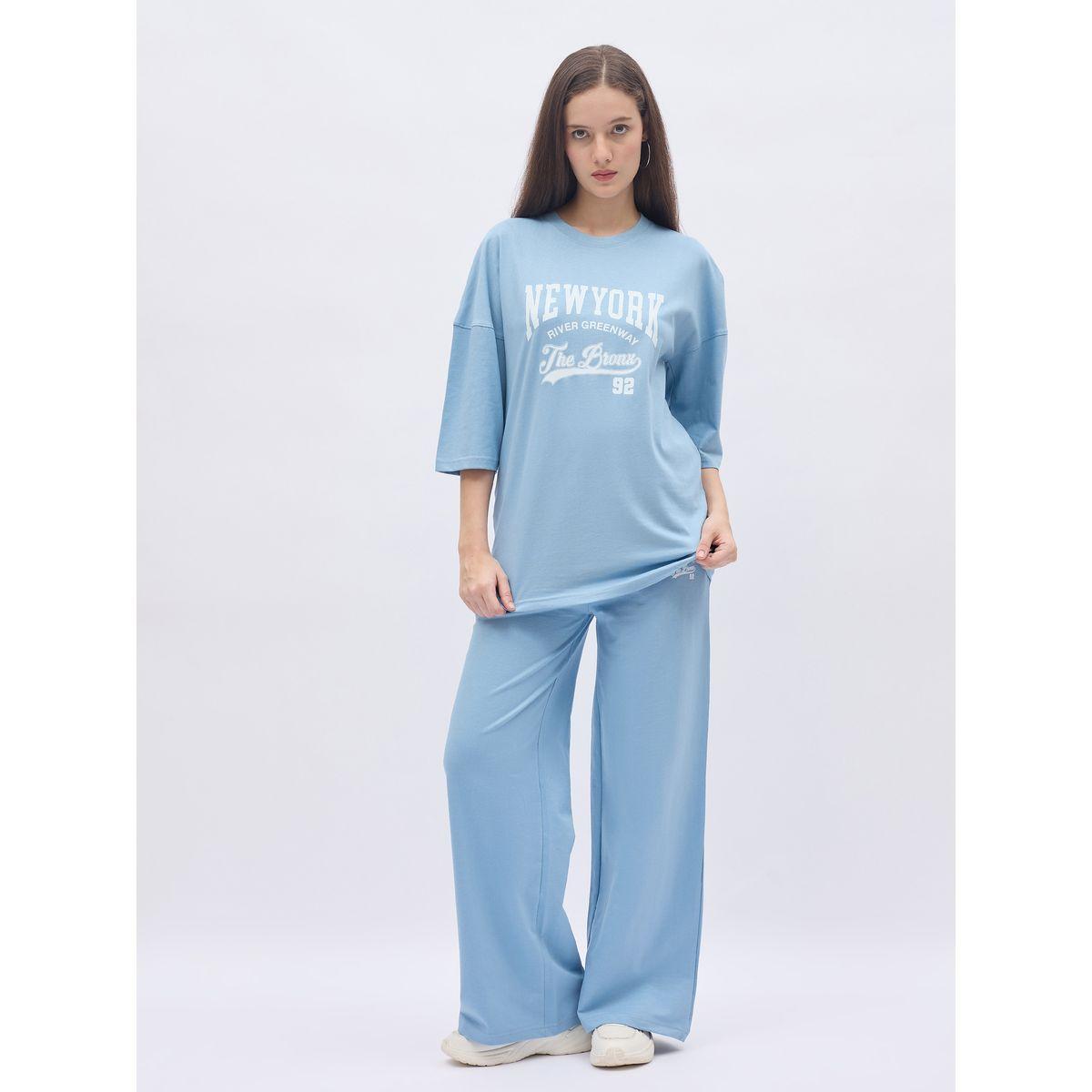 طقم منسق من جوغر بقصة أرجل واسعة وتيشيرت فضفاض-women-clothing-coordsets-image-2