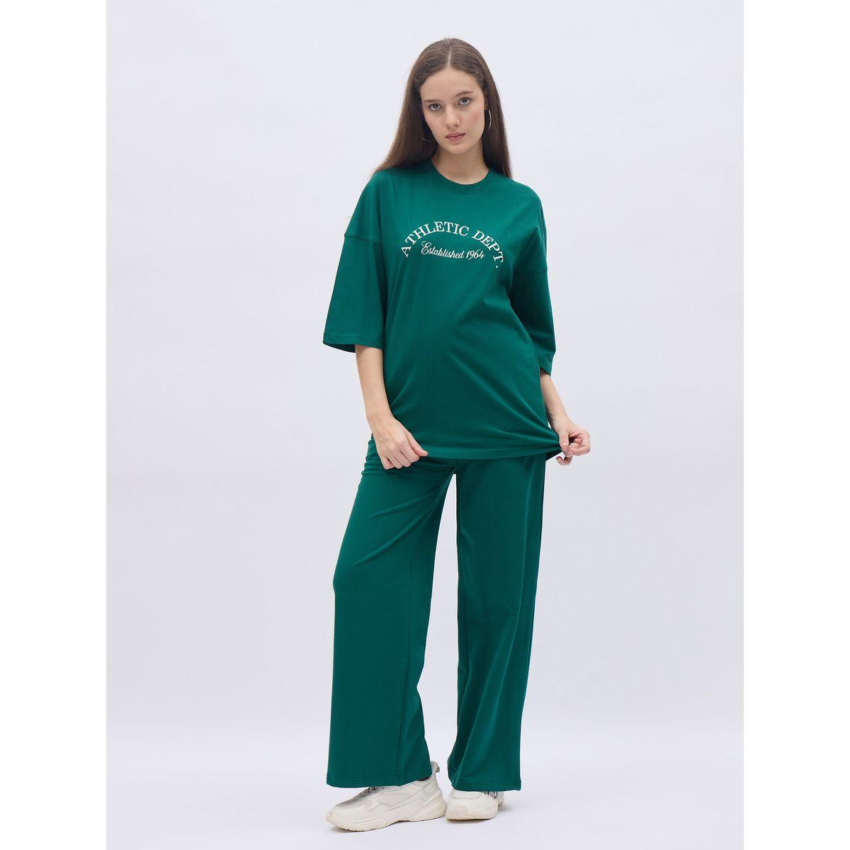 طقم منسق من جوغر وتيشيرت فضفاض بطبعة جرافيك-women-clothing-coordsets-image-2