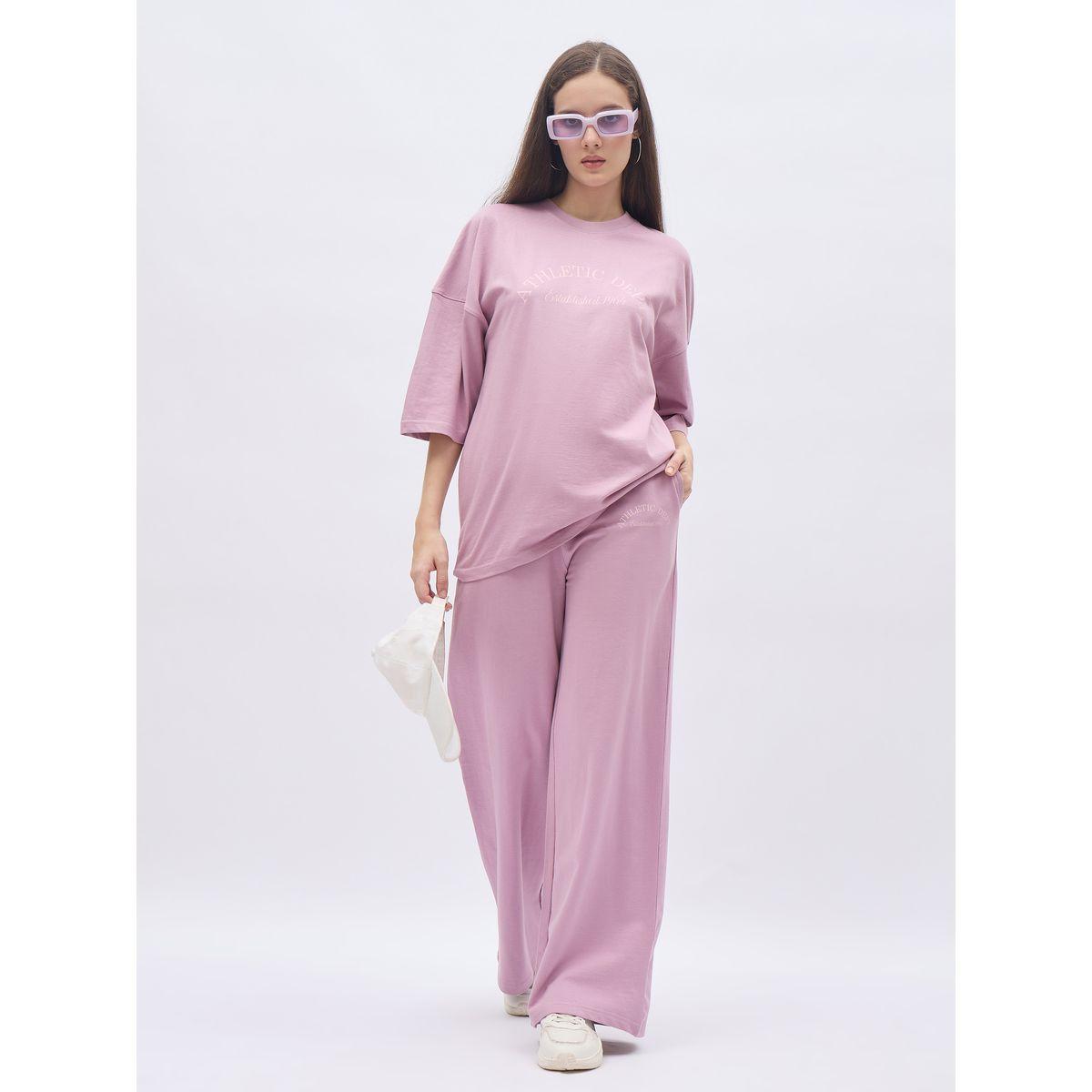 طقم منسق من جوغر وتيشيرت فضفاض-women-clothing-coordsets-image-1