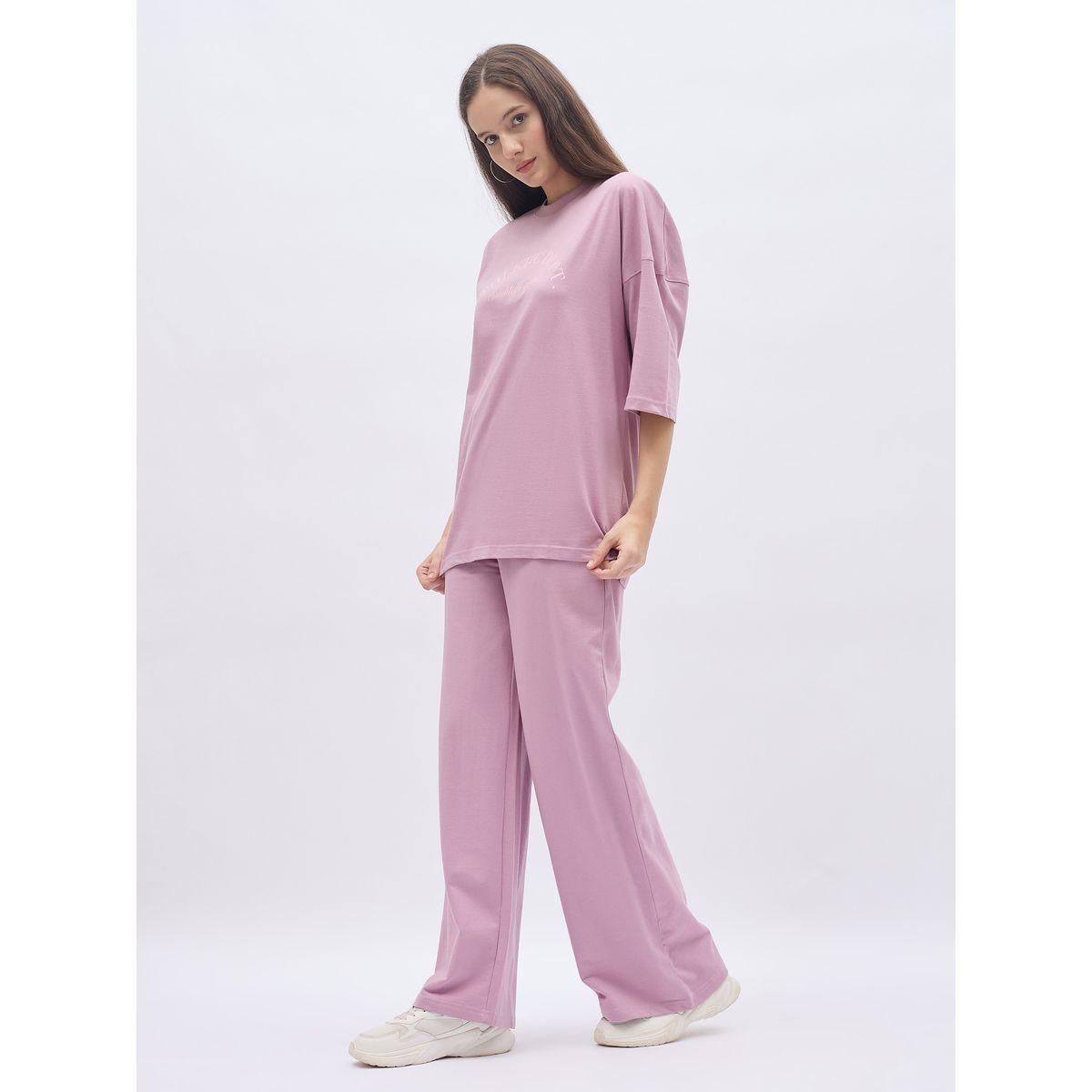 Styli Dropped Shoulder Oversized T-Shirt and Joggers Co-Ords-women-clothing-coordsets-image-3