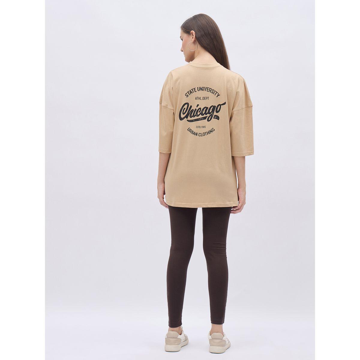 Styli Oversized T-Shirt and Badge Detail Leggings Co-Ords-women-clothing-coordsets-image-5
